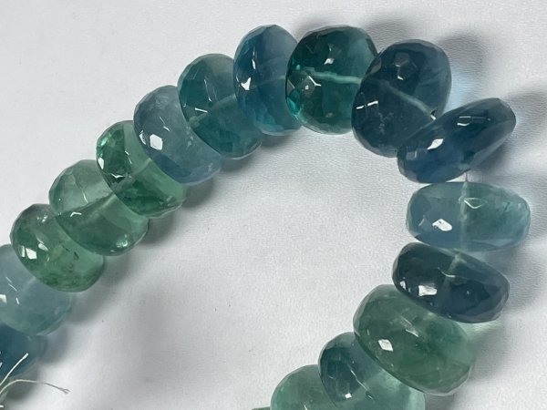 Fluorite Rondelle Faceted
