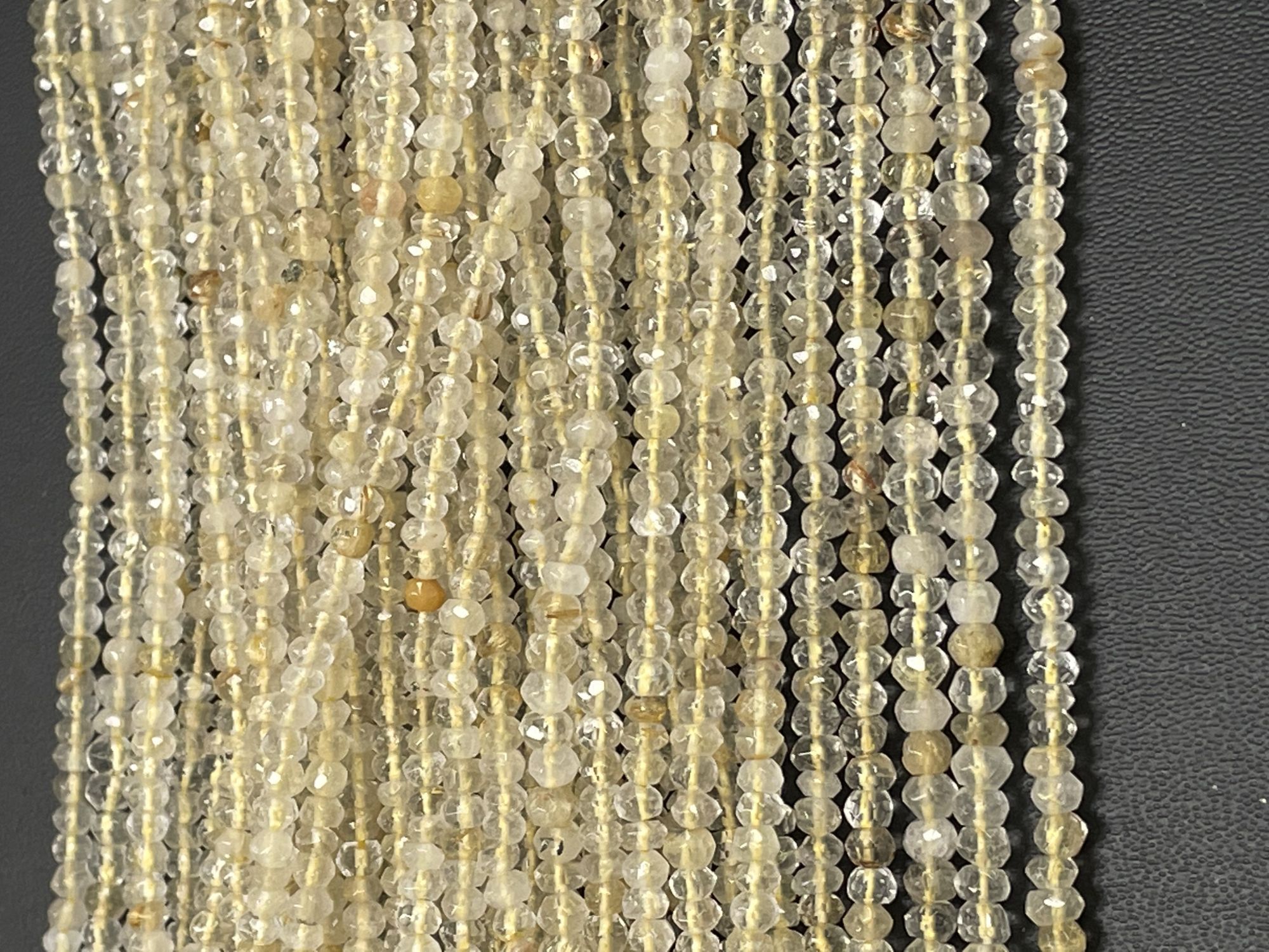 Golden Rutilated Quartz Rondelle Faceted