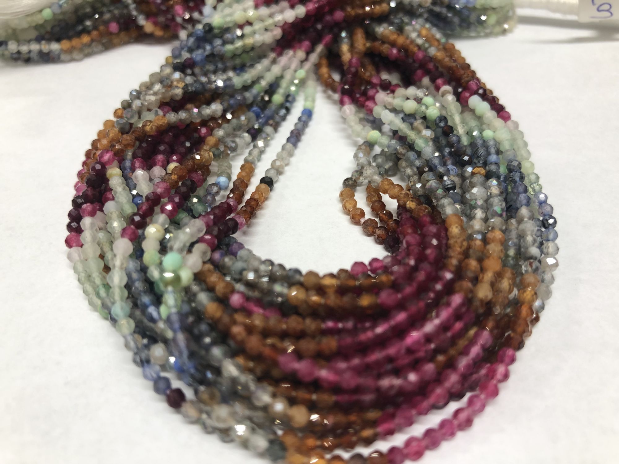 Multi Quartz Rondelles Faceted