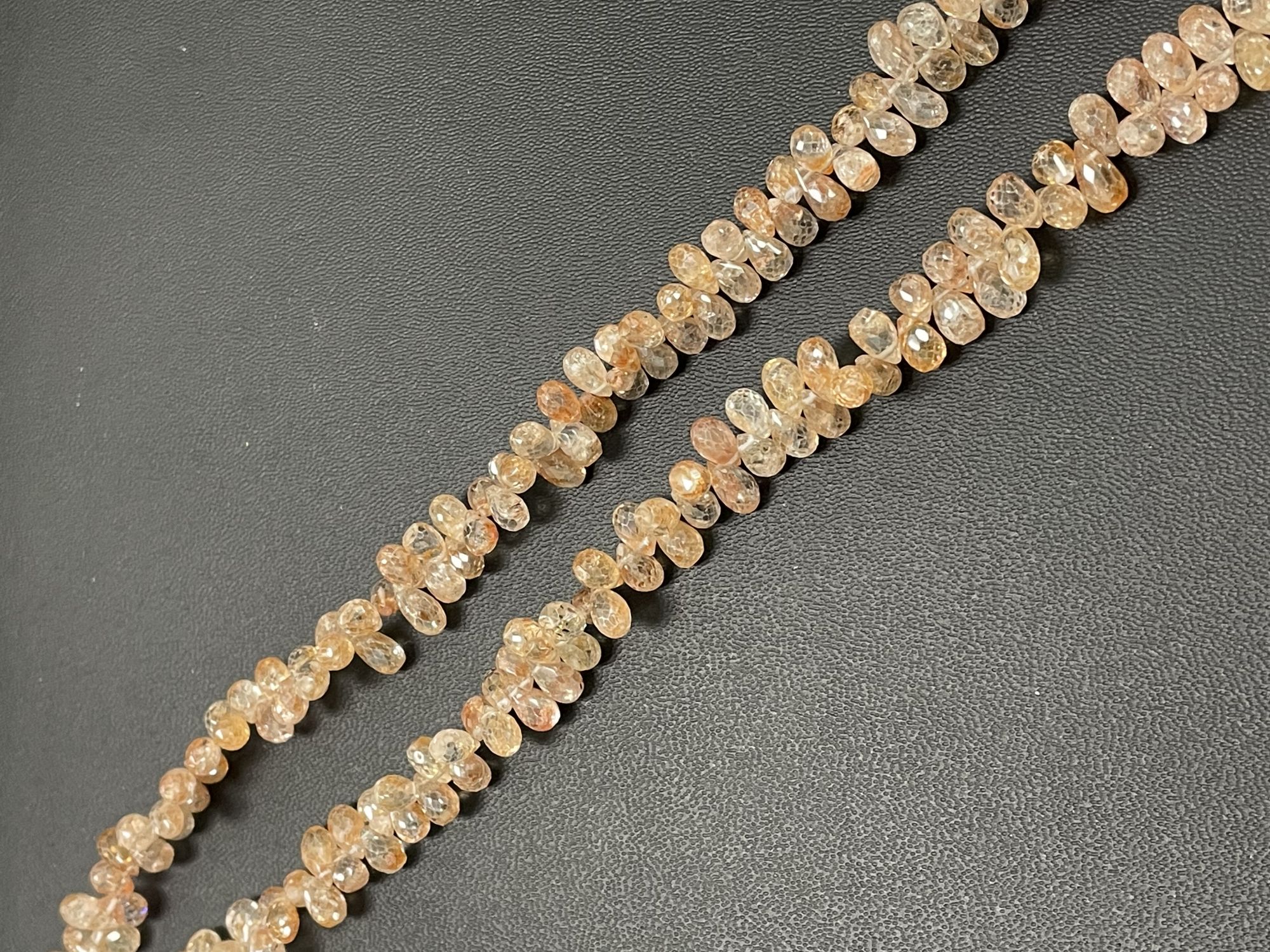 Orange Zircon Drop Faceted