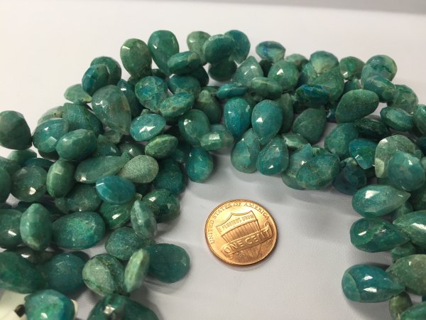 Chrysocolla Pears Faceted