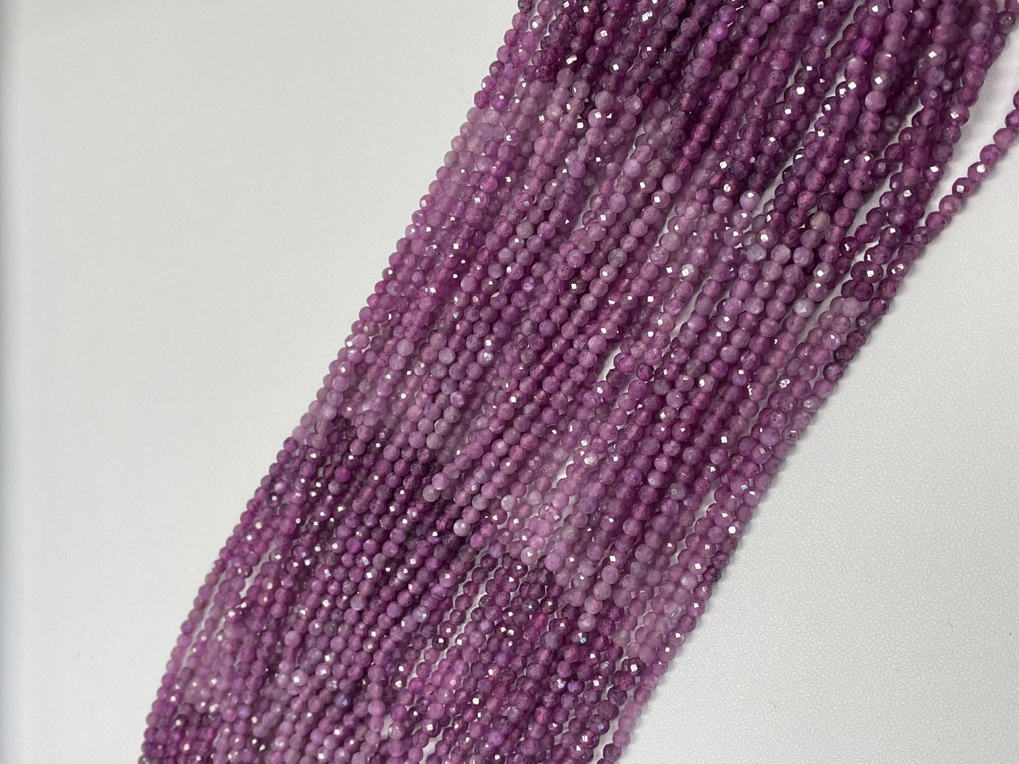 Shaded Ruby Rondelle Faceted