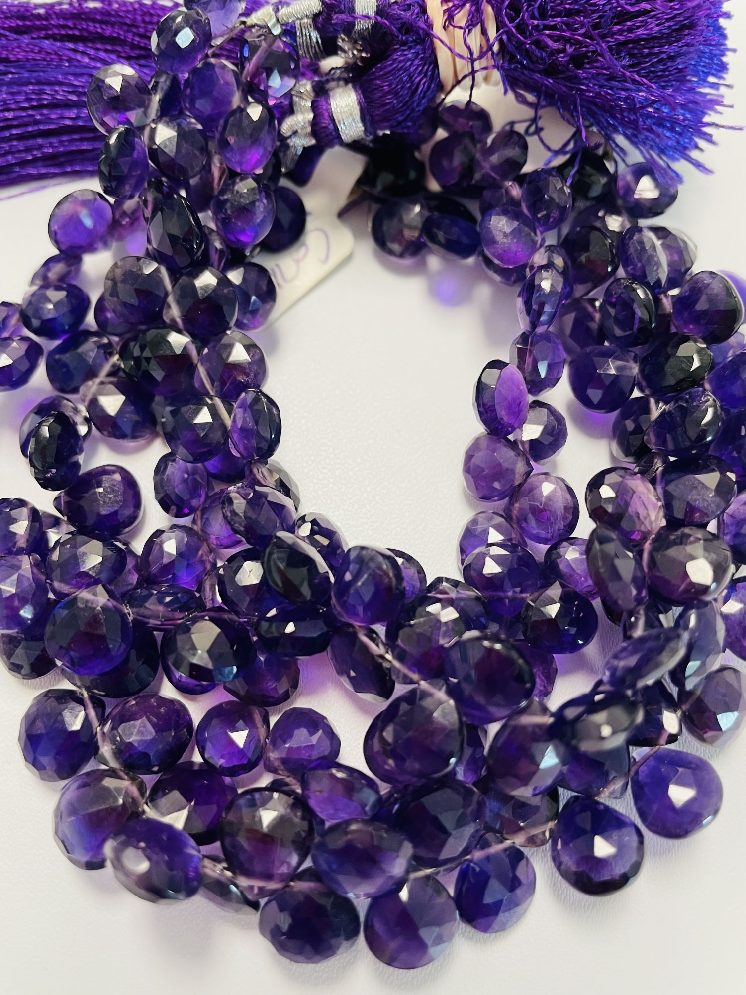 Purple Amethyst Heart Faceted