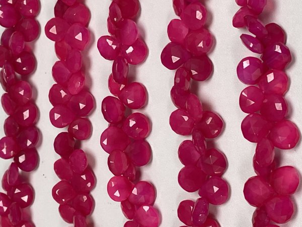 Pink Chalcedony Heart Faceted