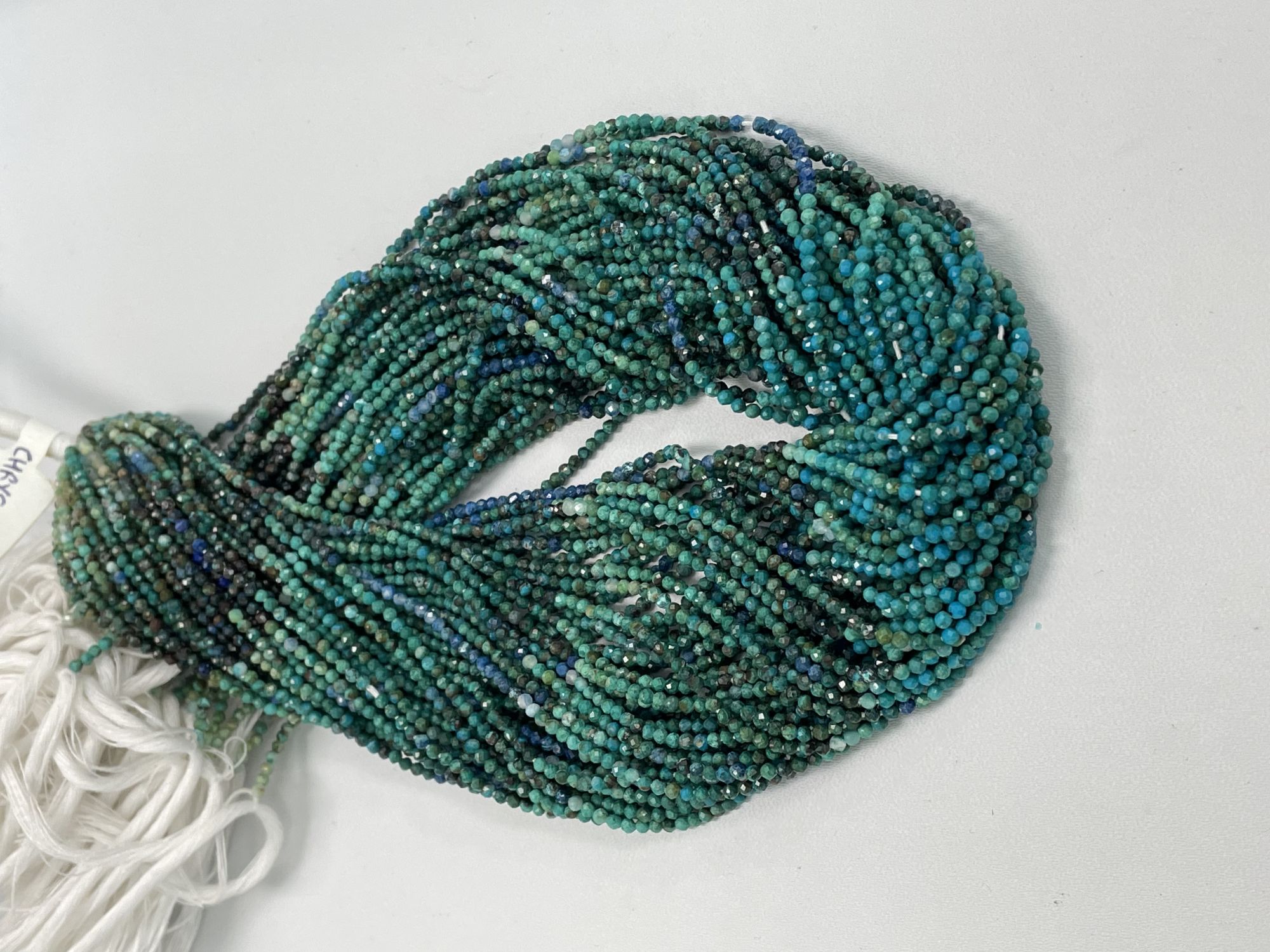 Shaded Chrysocolla Rondelle Faceted