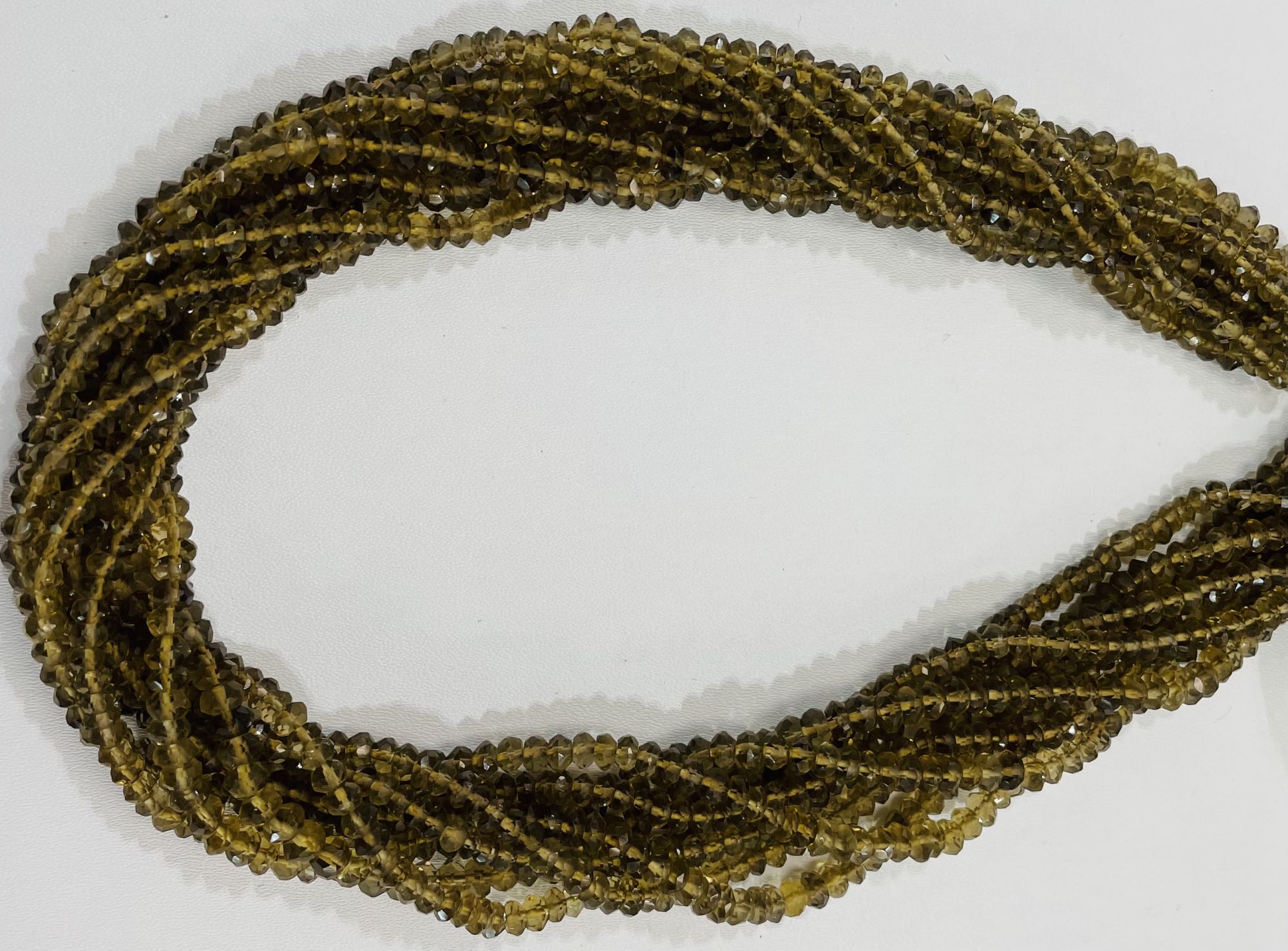 Beer Whiskey Quartz Rondelle Faceted