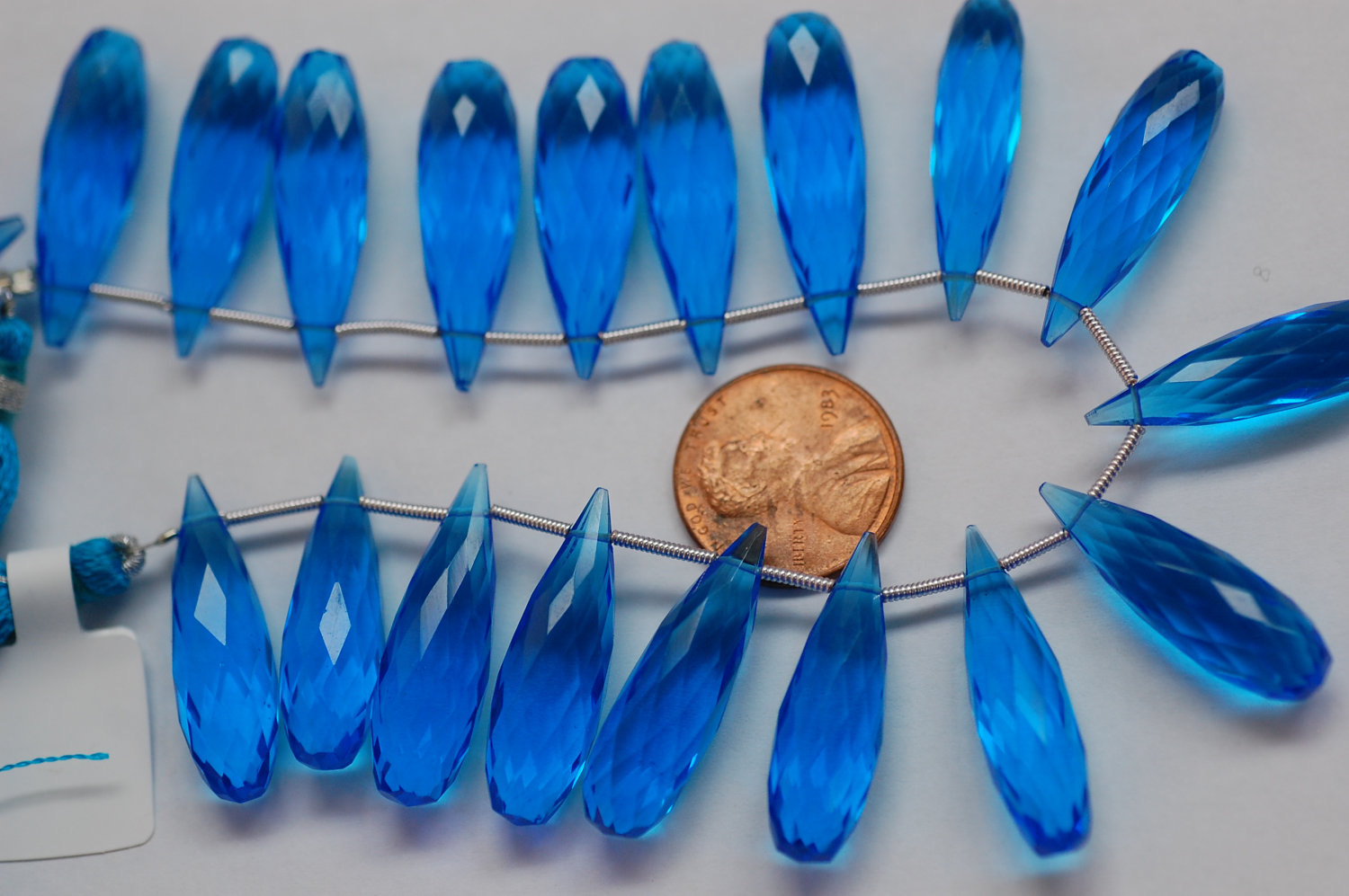 Electric Blue Hydro Quartz Long Drops
