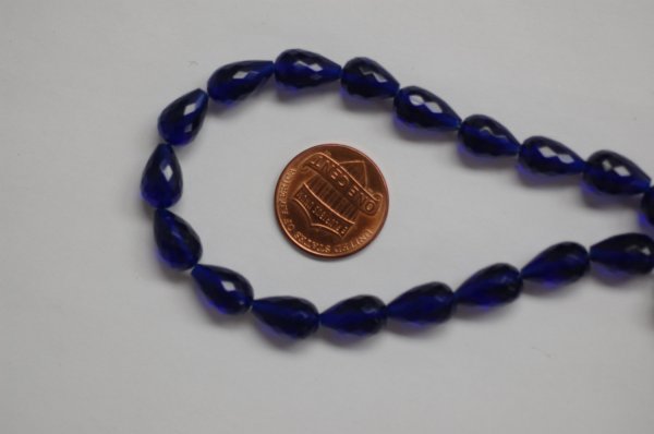 Electric Blue Hydro Quartz Straight Drill Drops Faceted