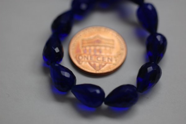 Electric Blue Hydro Quartz Straight Drill Drops Faceted