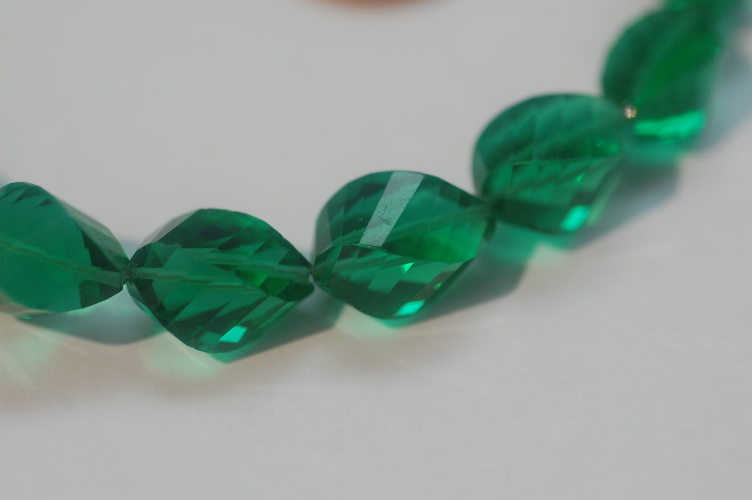 Emerald Green Hydro Quartz Faceted
