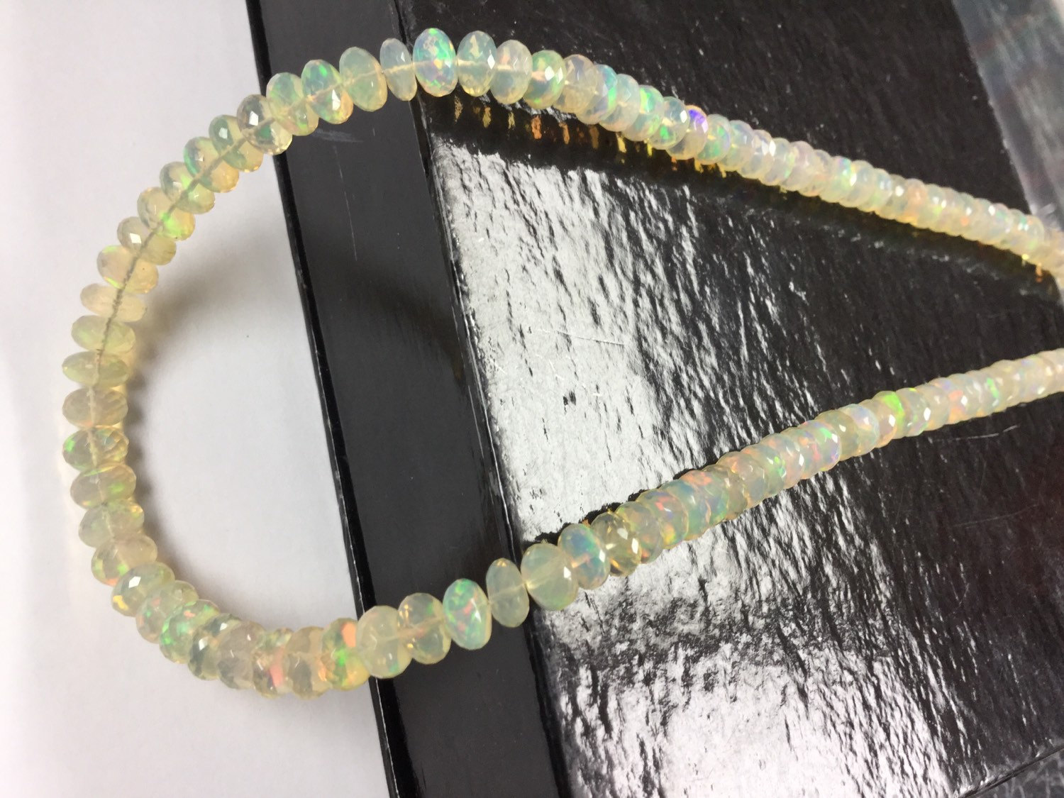 Ethiopian Opal Rondelles Faceted