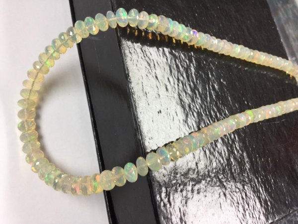 Ethiopian Opal Rondelles Faceted