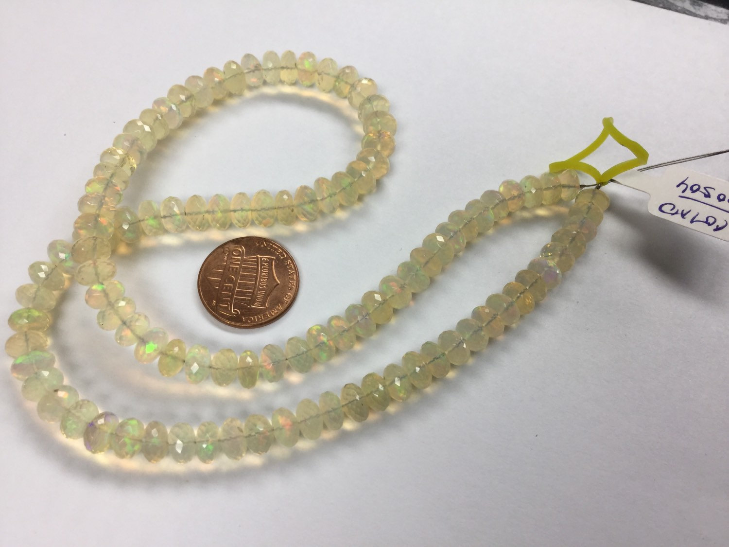 Ethiopian Opal Rondelles Faceted