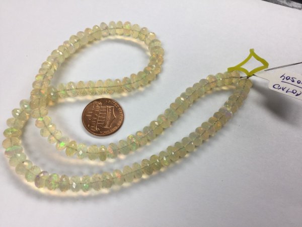 Ethiopian Opal Rondelles Faceted