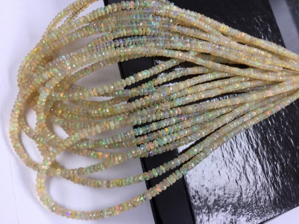 Ethiopian Opal Rondelles Smooth