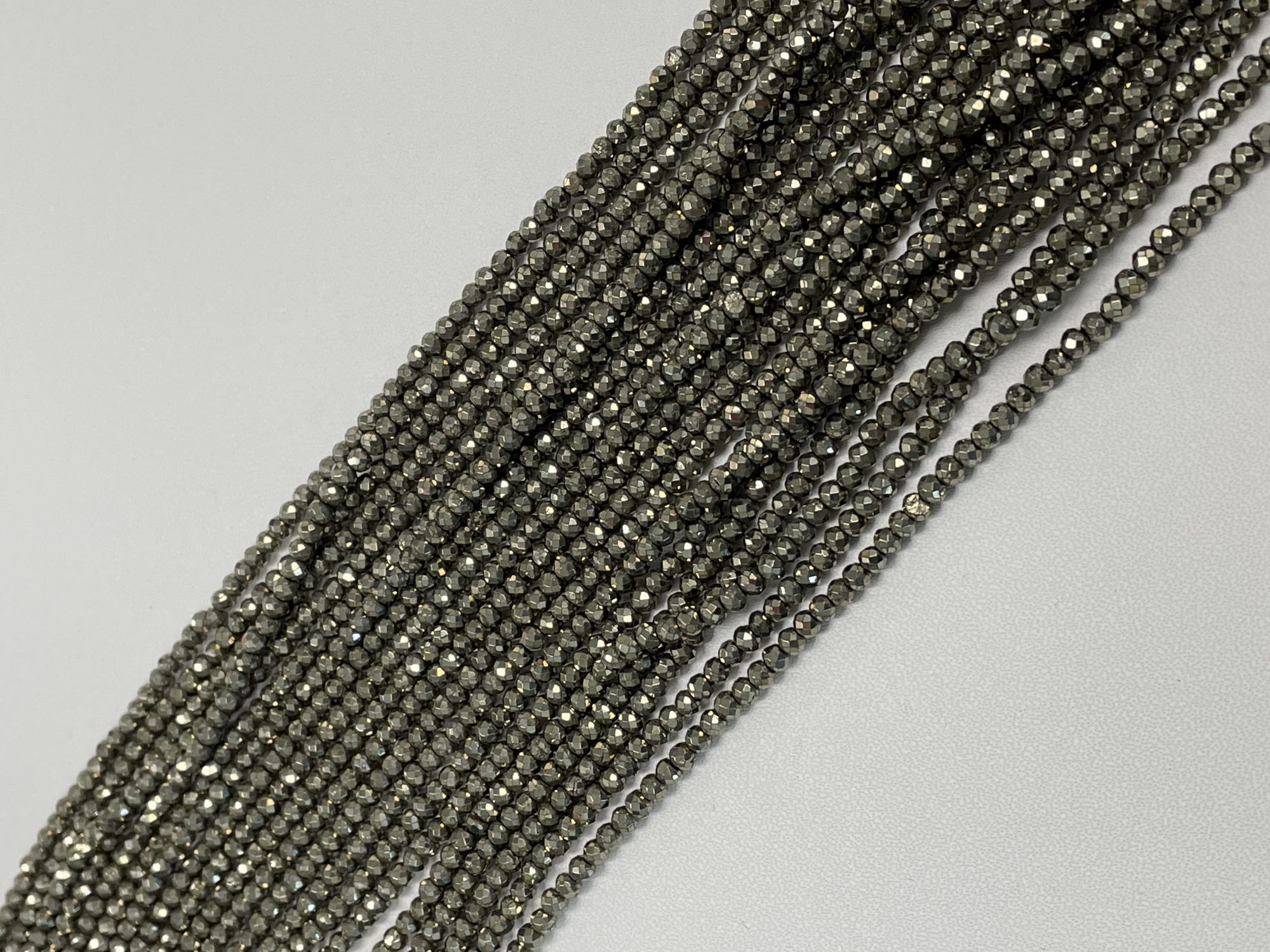 Mystic Pyrite Rondelle Faceted