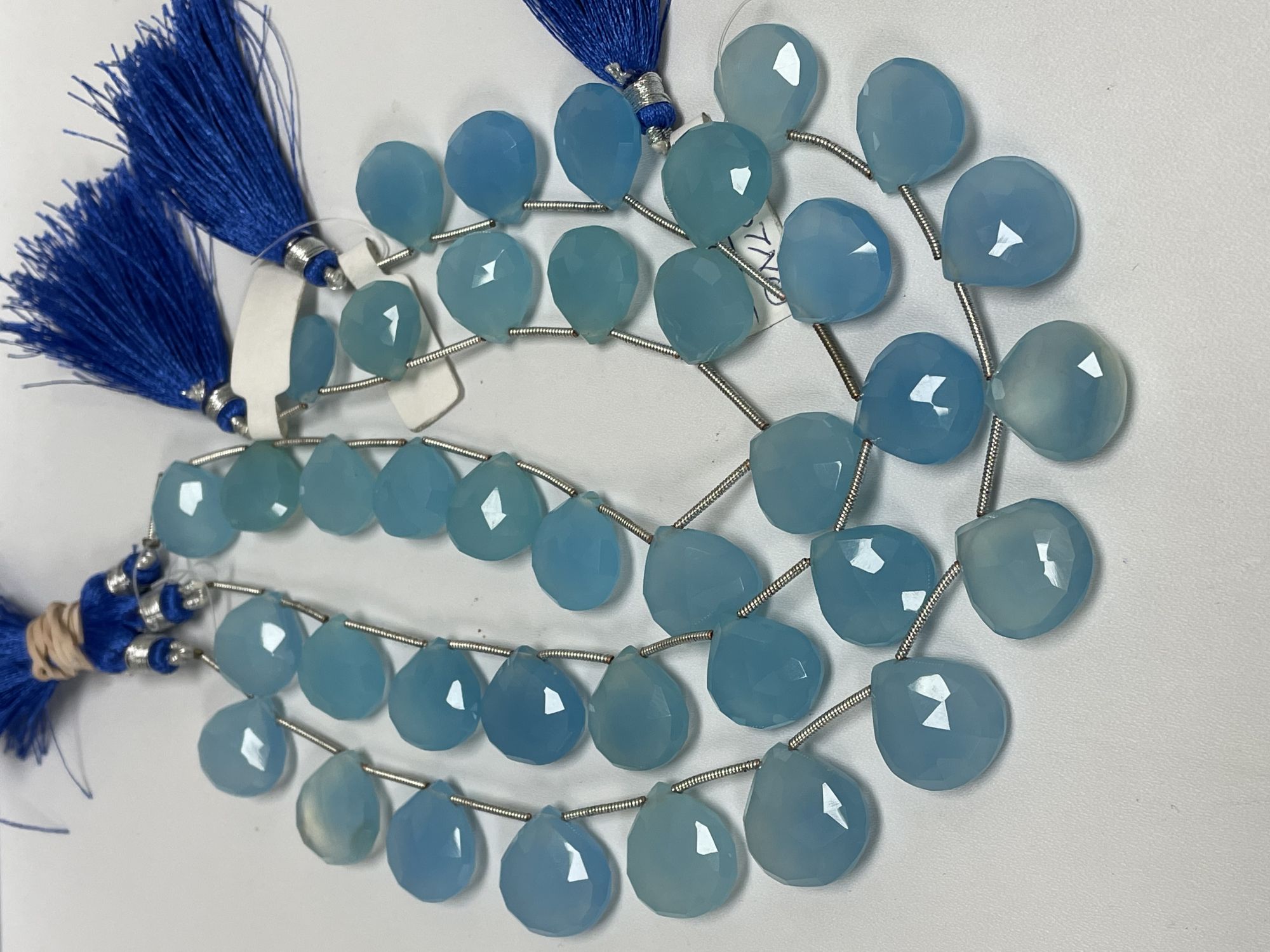 Blue Chalcedony Heart Faceted
