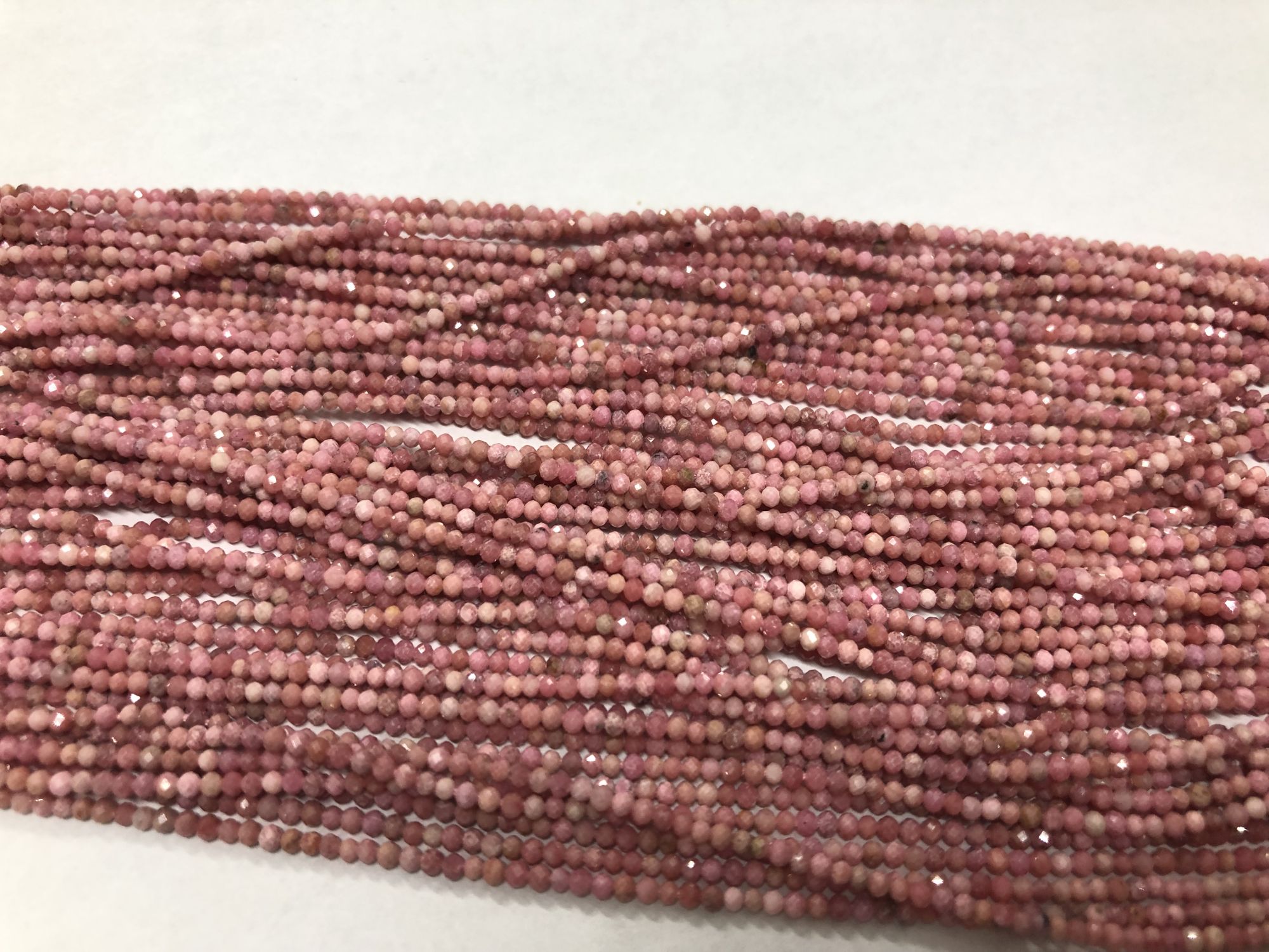 Pink Opal Rondelles Faceted