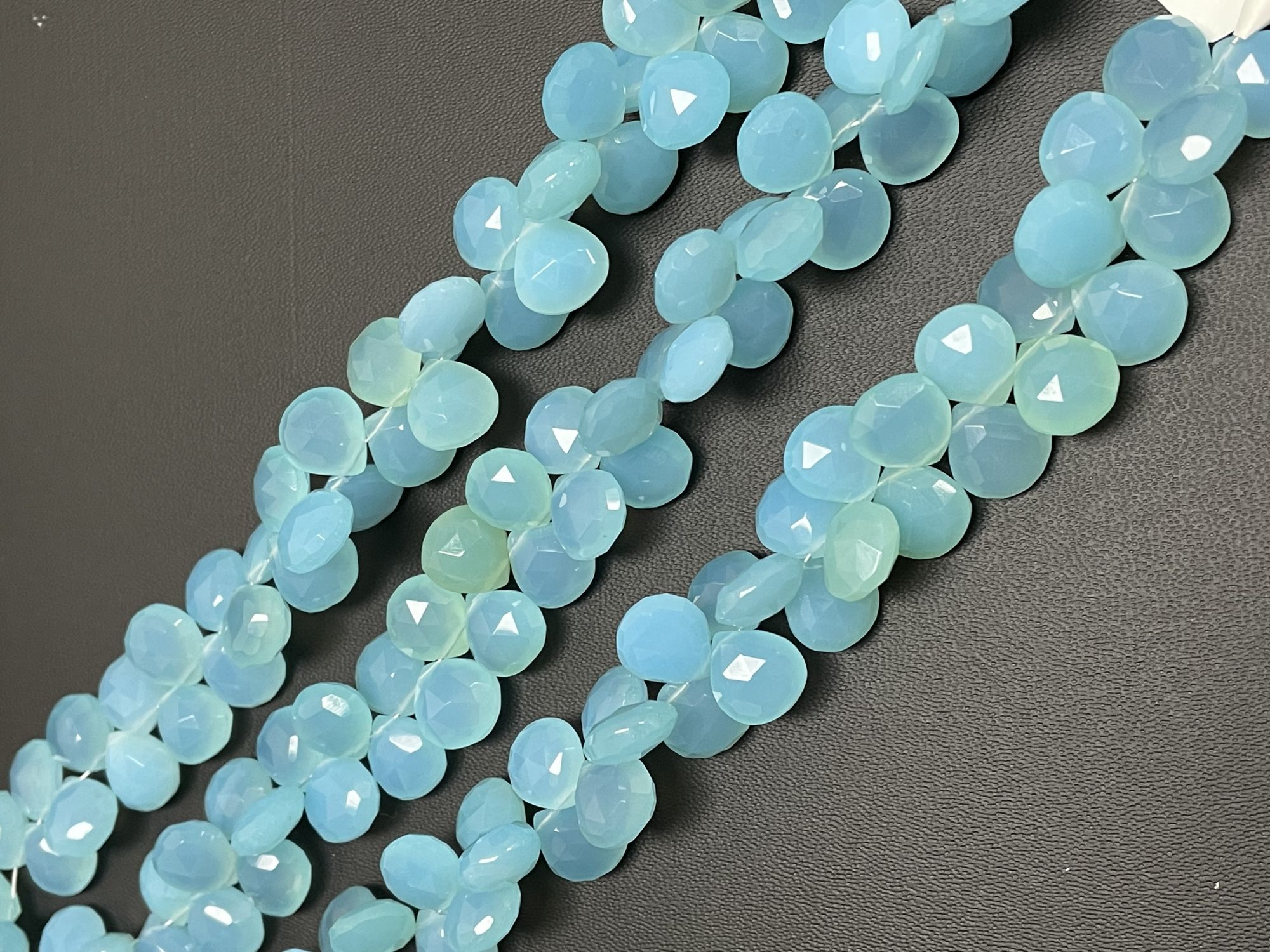 Blue Chalcedony Heart Faceted
