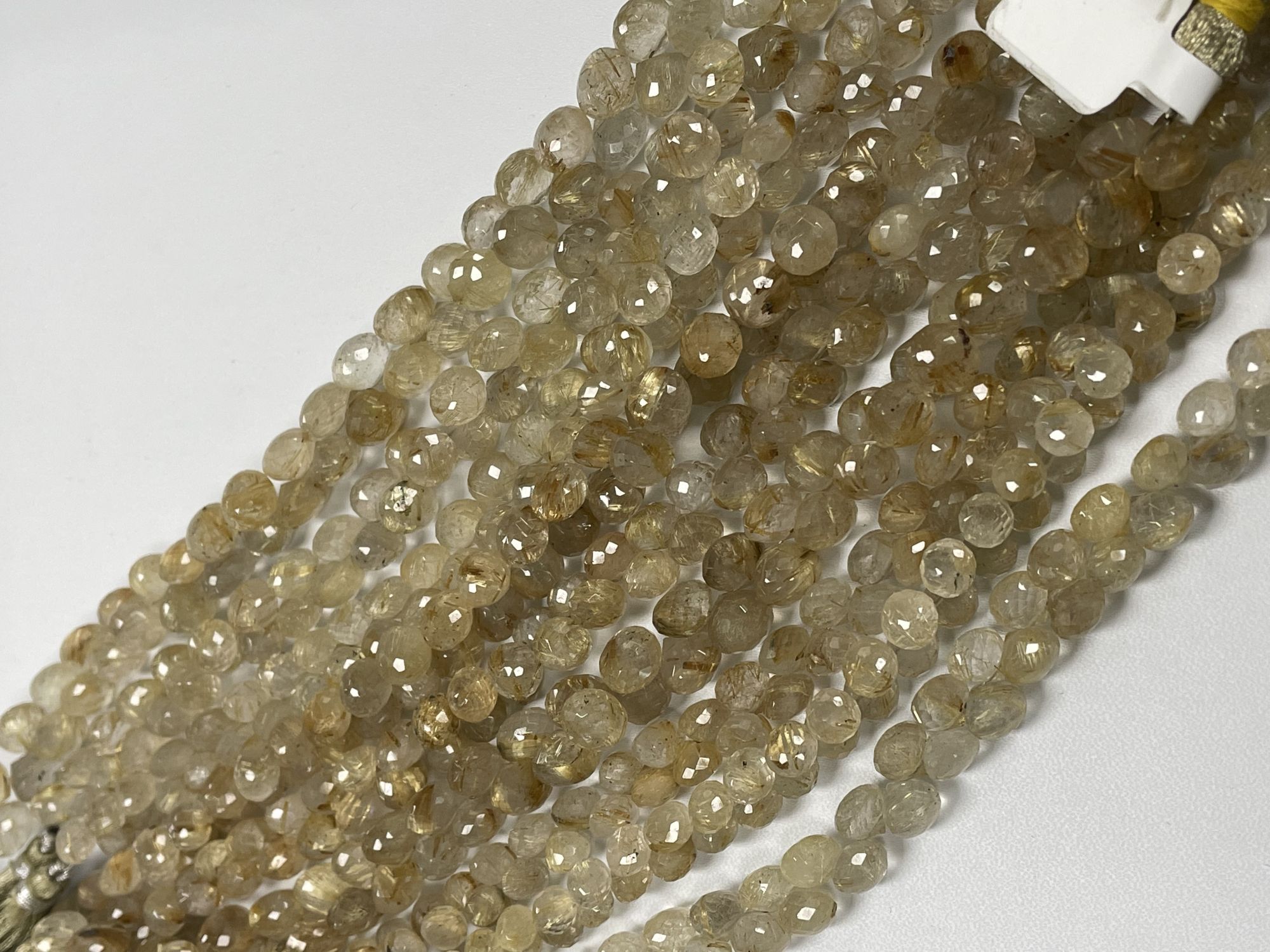 Golden Rutilated Quartz Onion Faceted