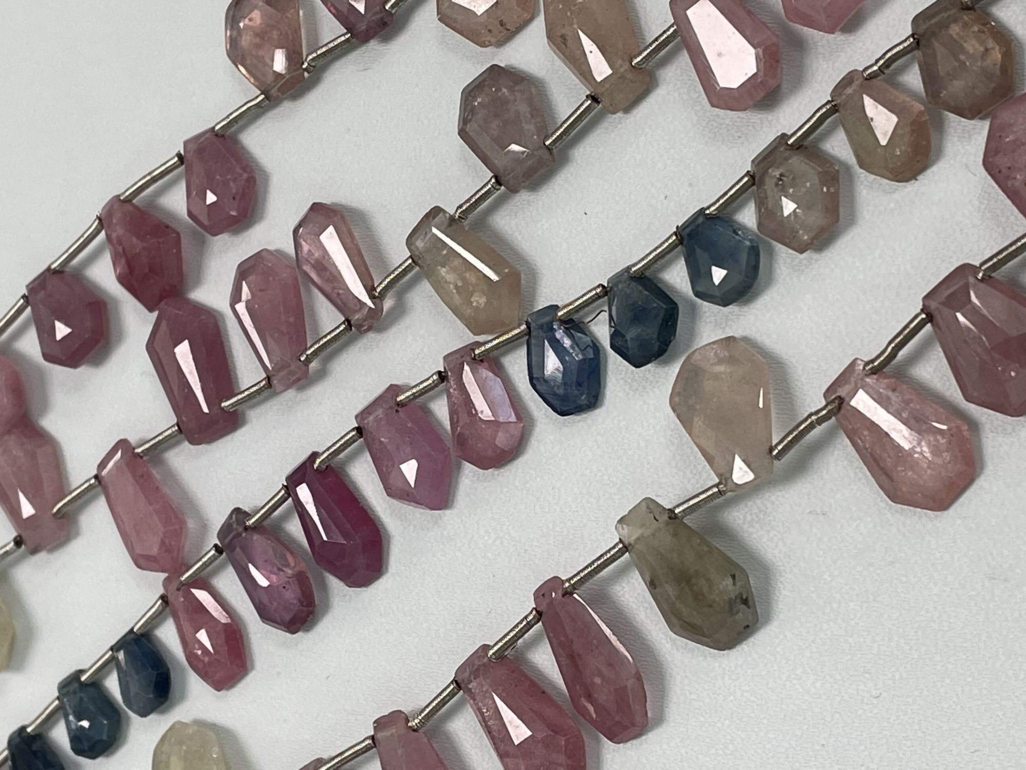 Multi Color Sapphire Funky Cut Faceted