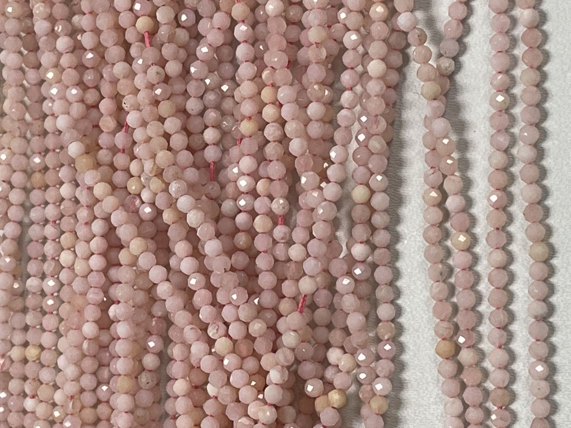 Pink Opal Rondelle Faceted