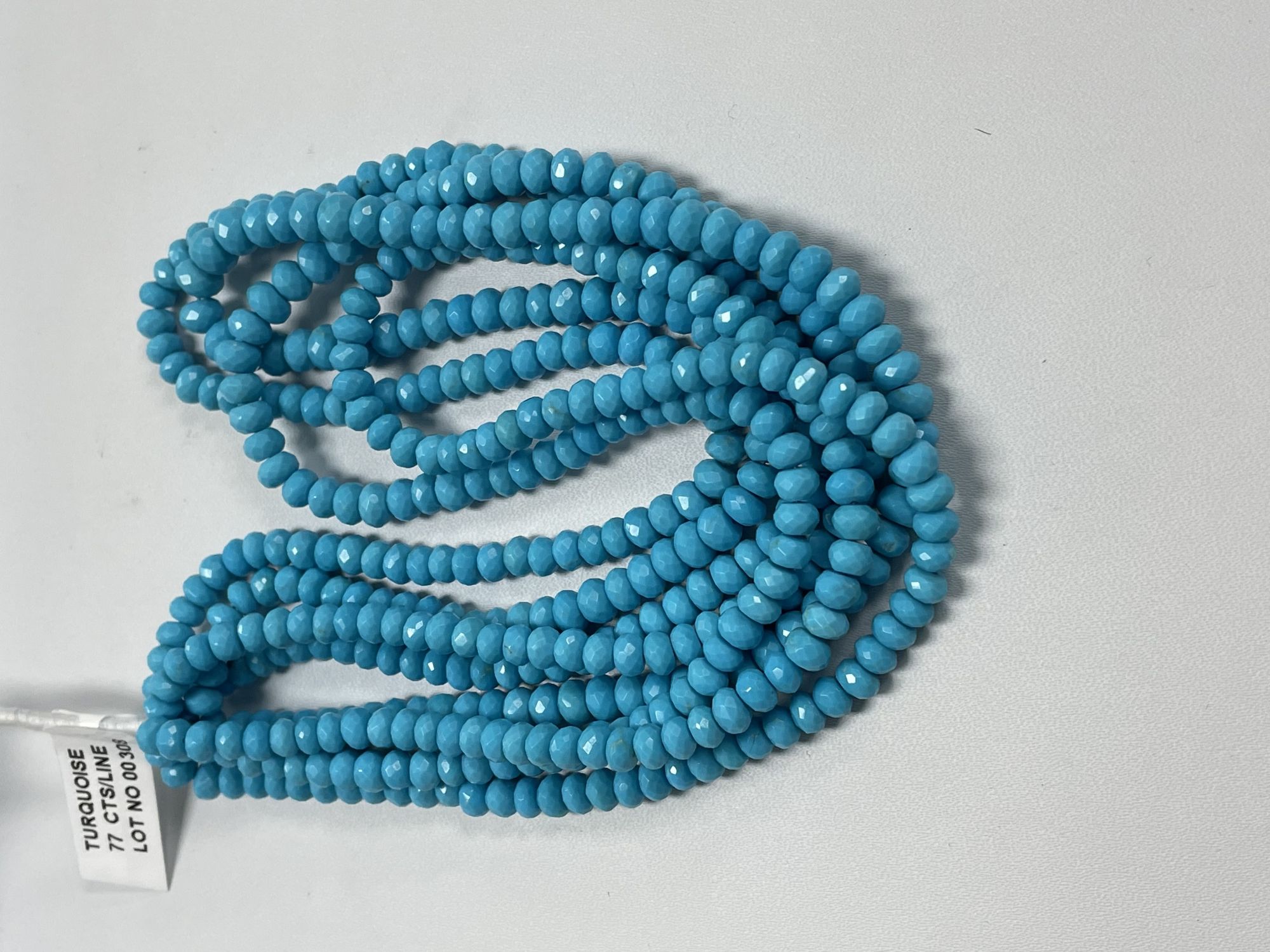 Turquoise Rondelle Faceted