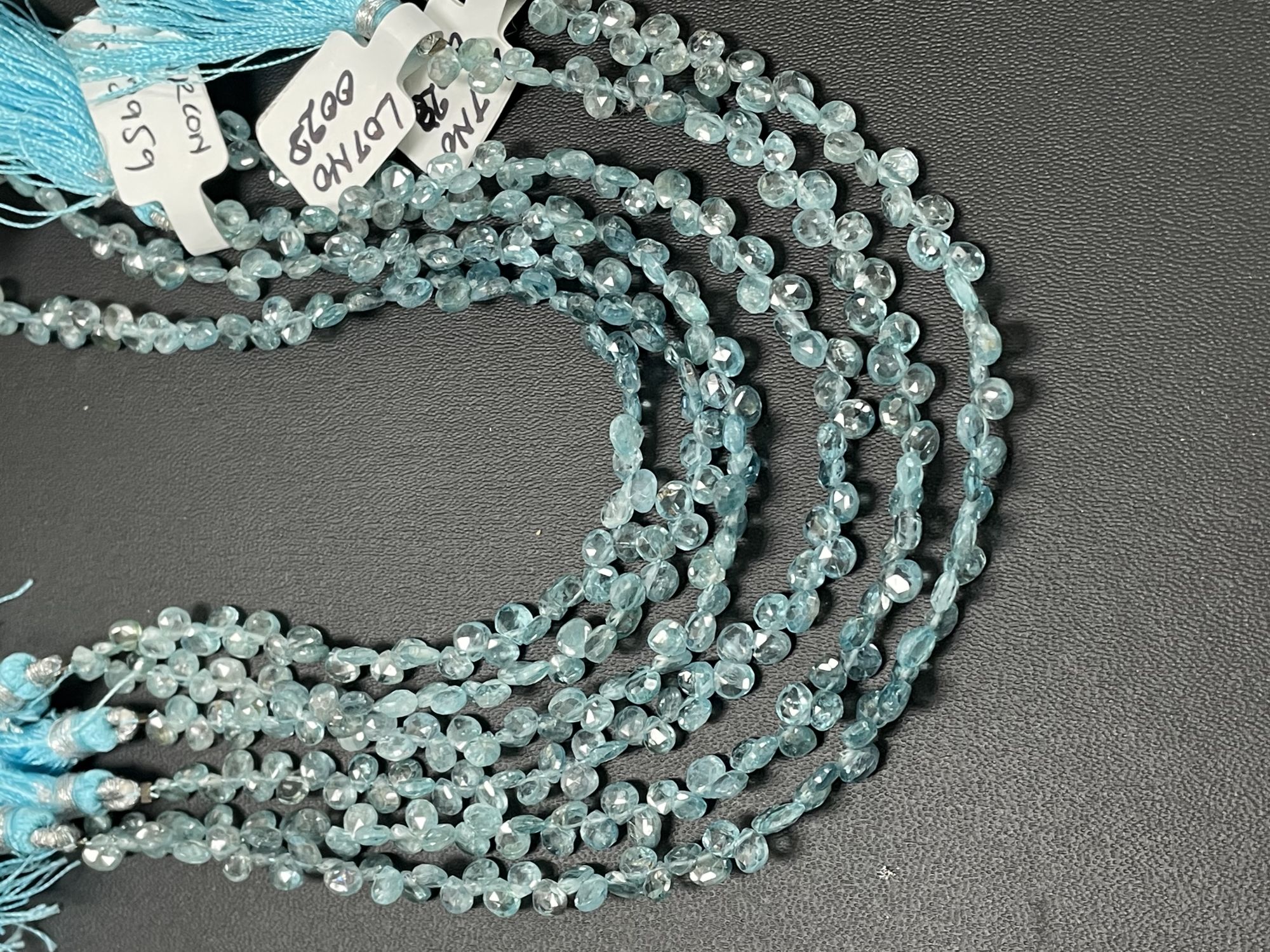 Blue Zircon Heart Faceted