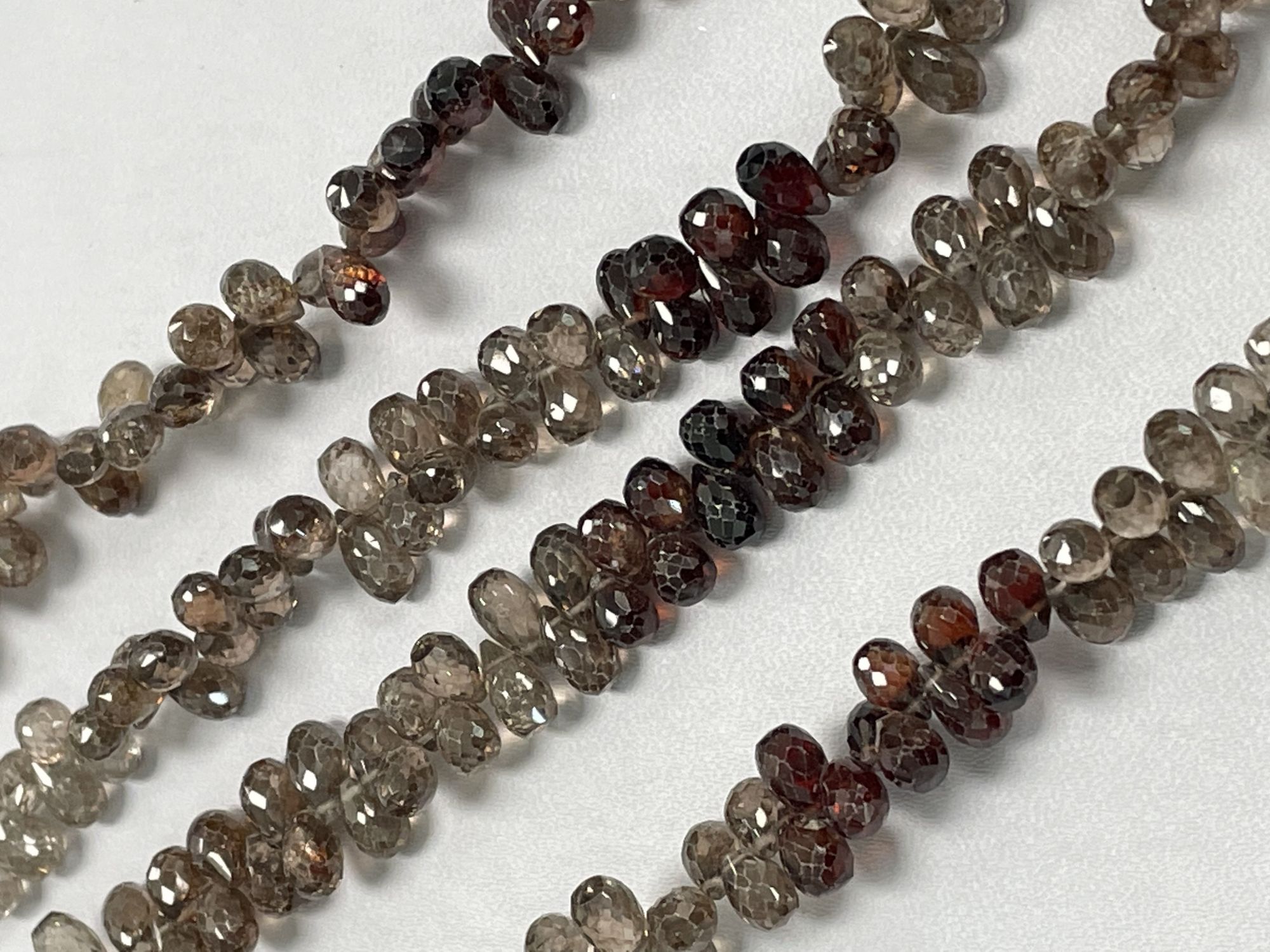 Shaded Brown Zircon Drop Faceted