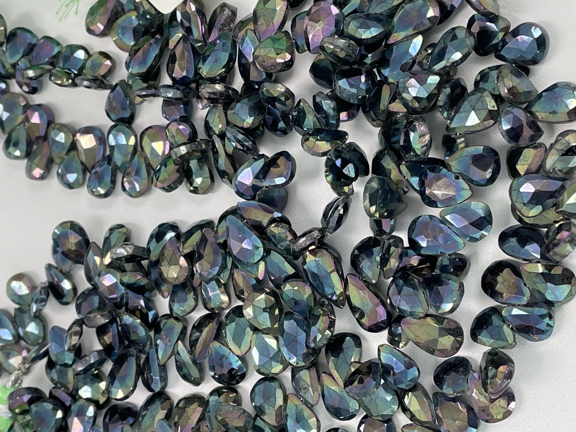 Mystic Green Spinel Pear Faceted