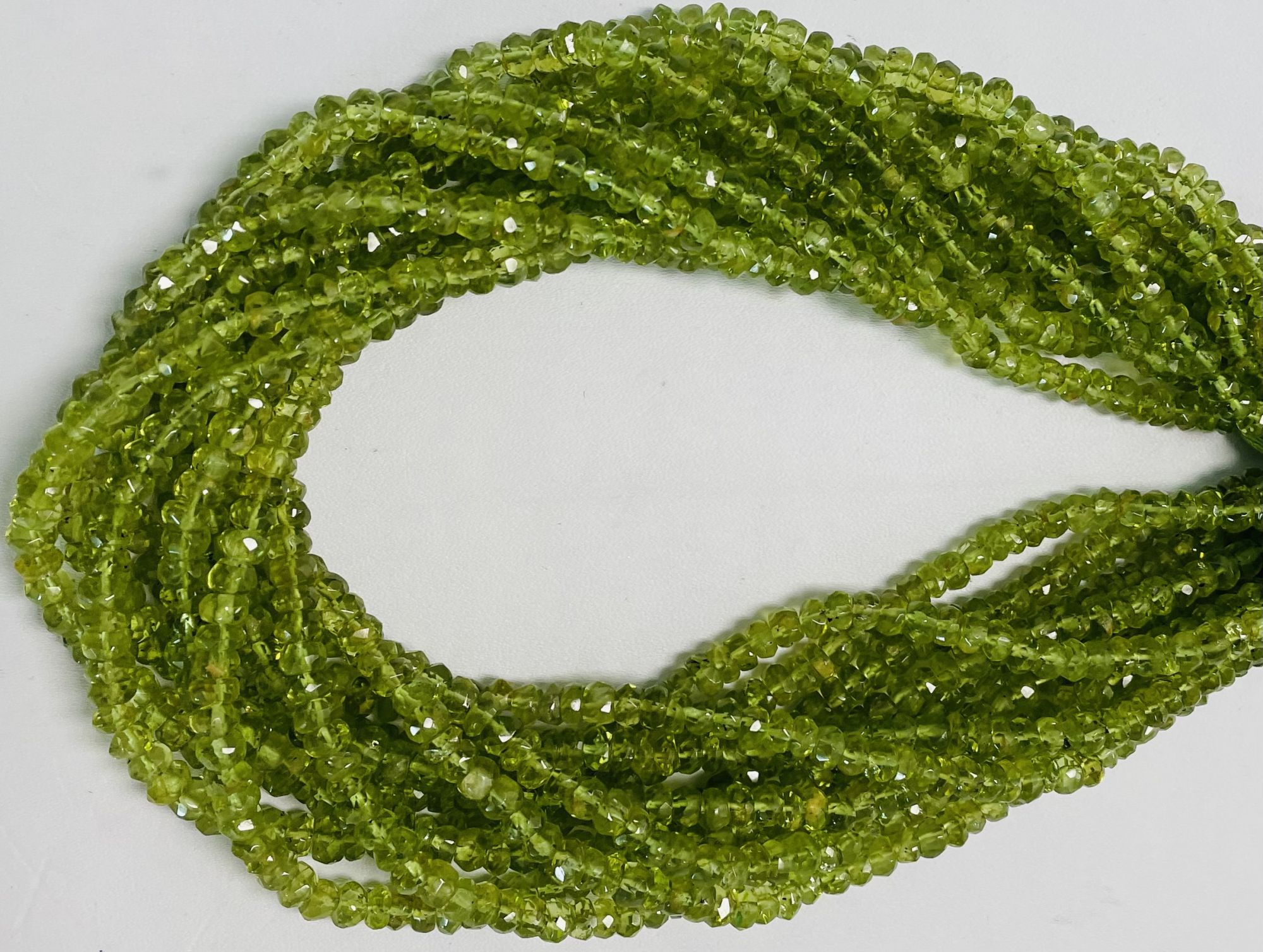 Peridot Rondelle Faceted