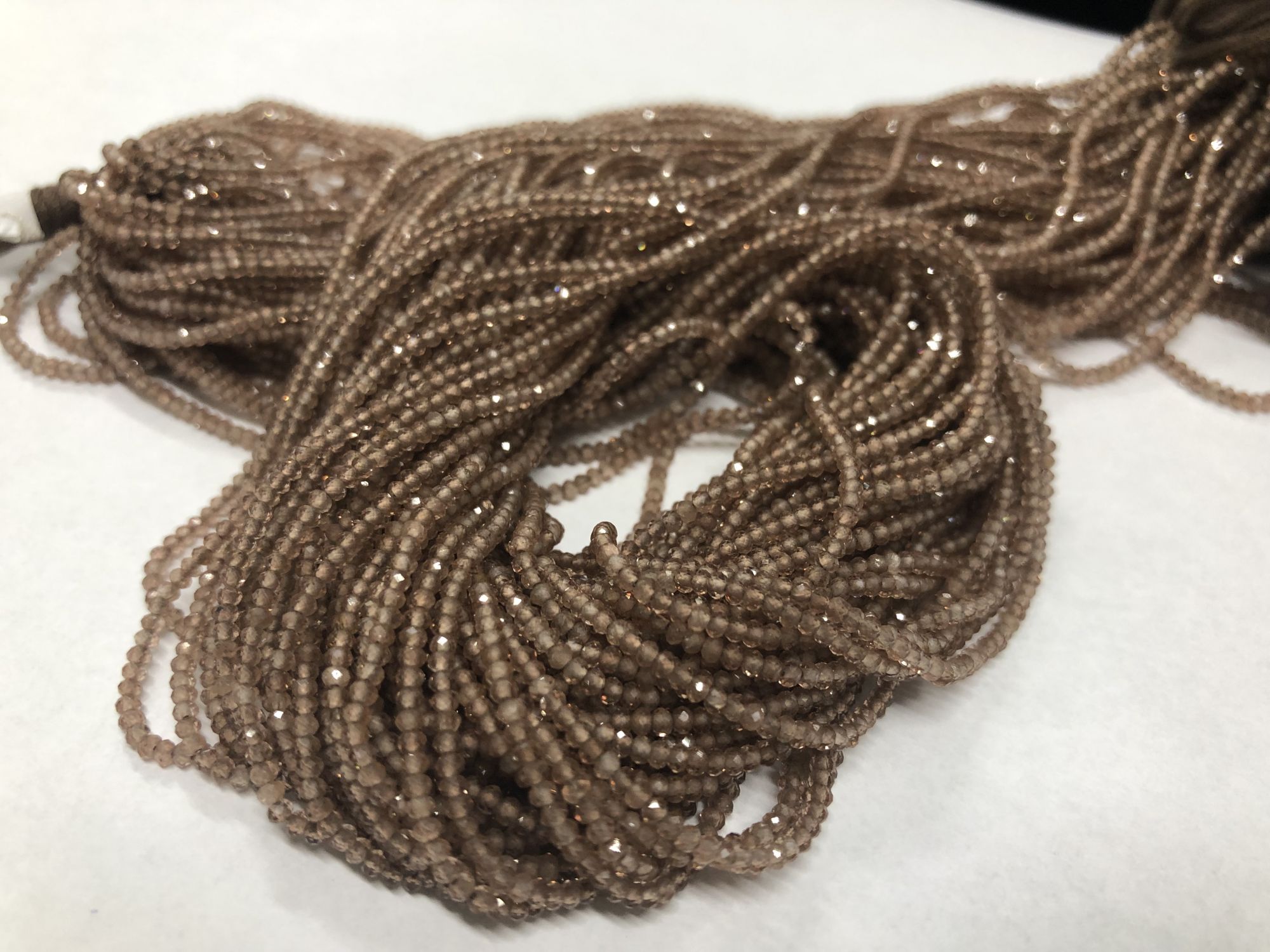 Brown Zircon Rondelles Faceted