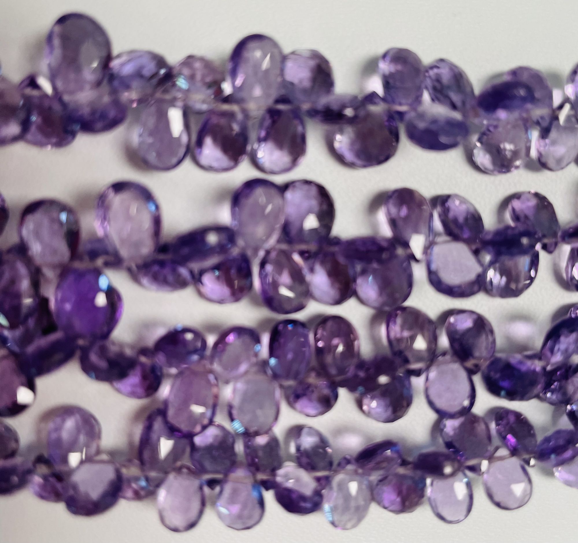 Purple Amethyst Pear Faceted