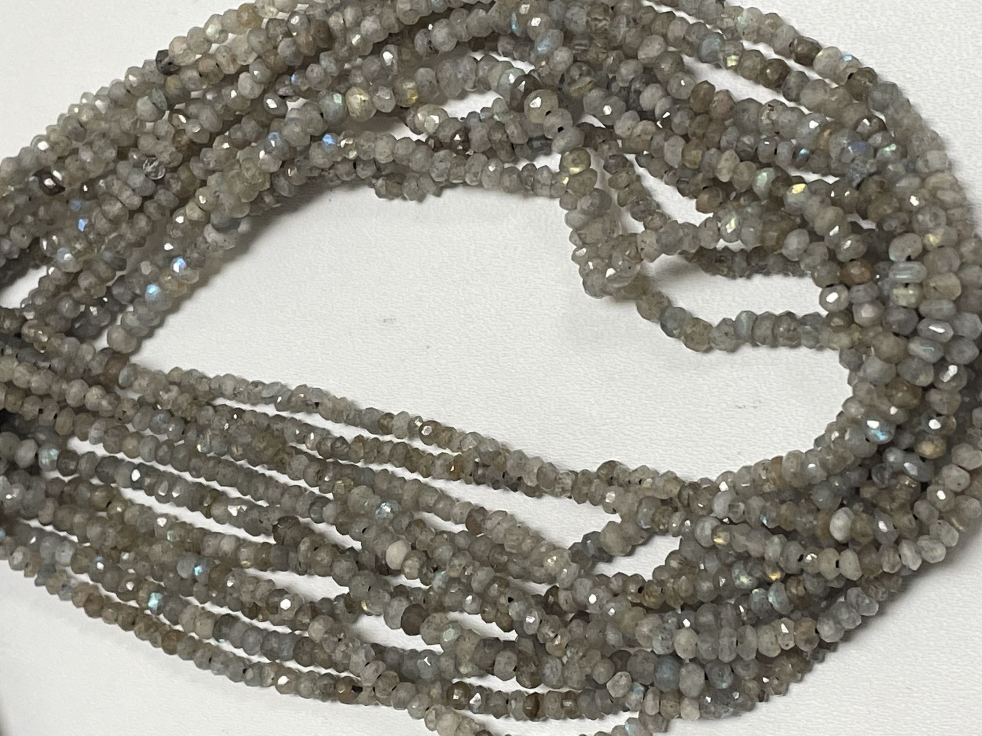 Labradorite Rondelle Faceted