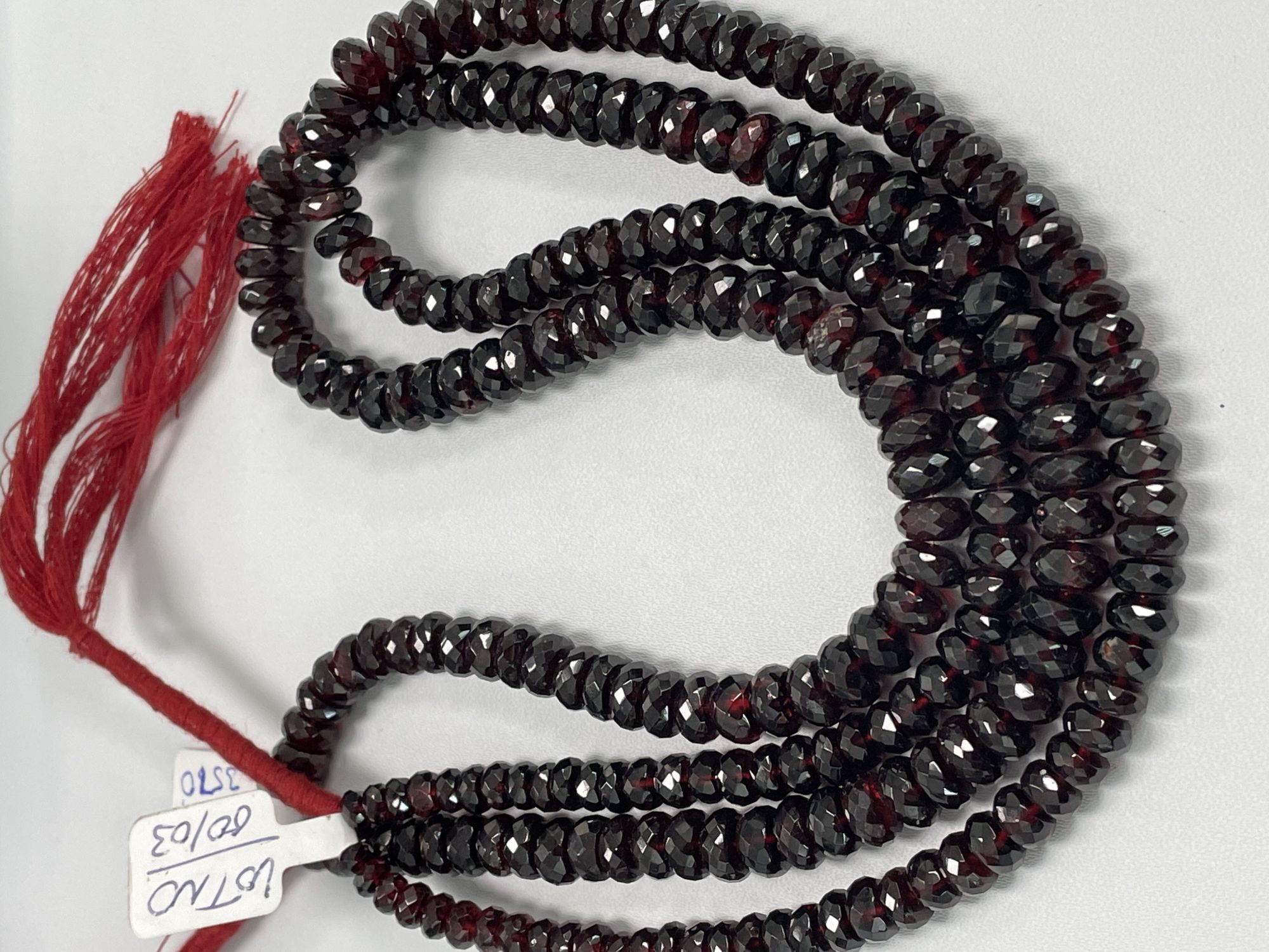 Red Garnet Rondelle Faceted