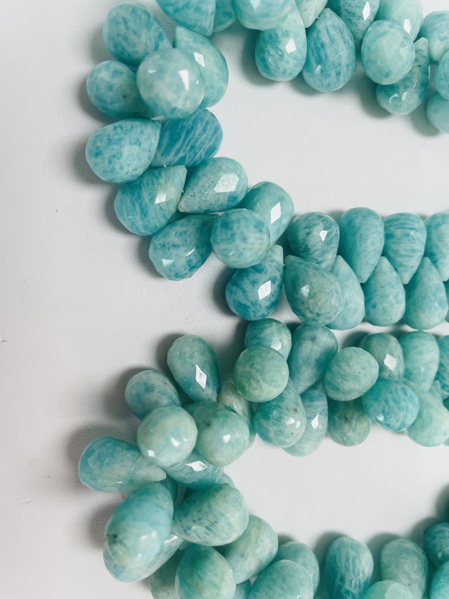 Amazonite Drops Faceted