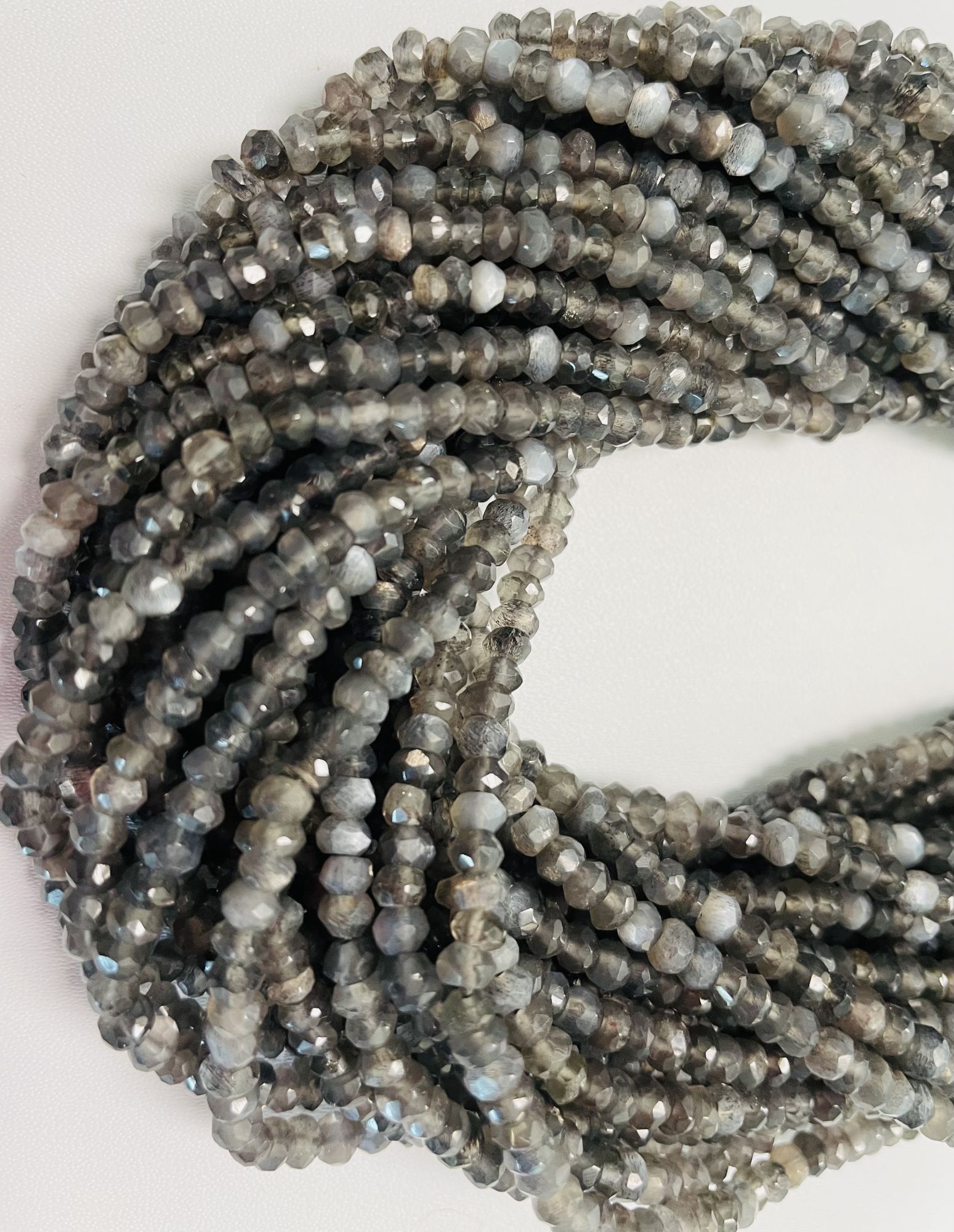Moonstone Rondelle Faceted
