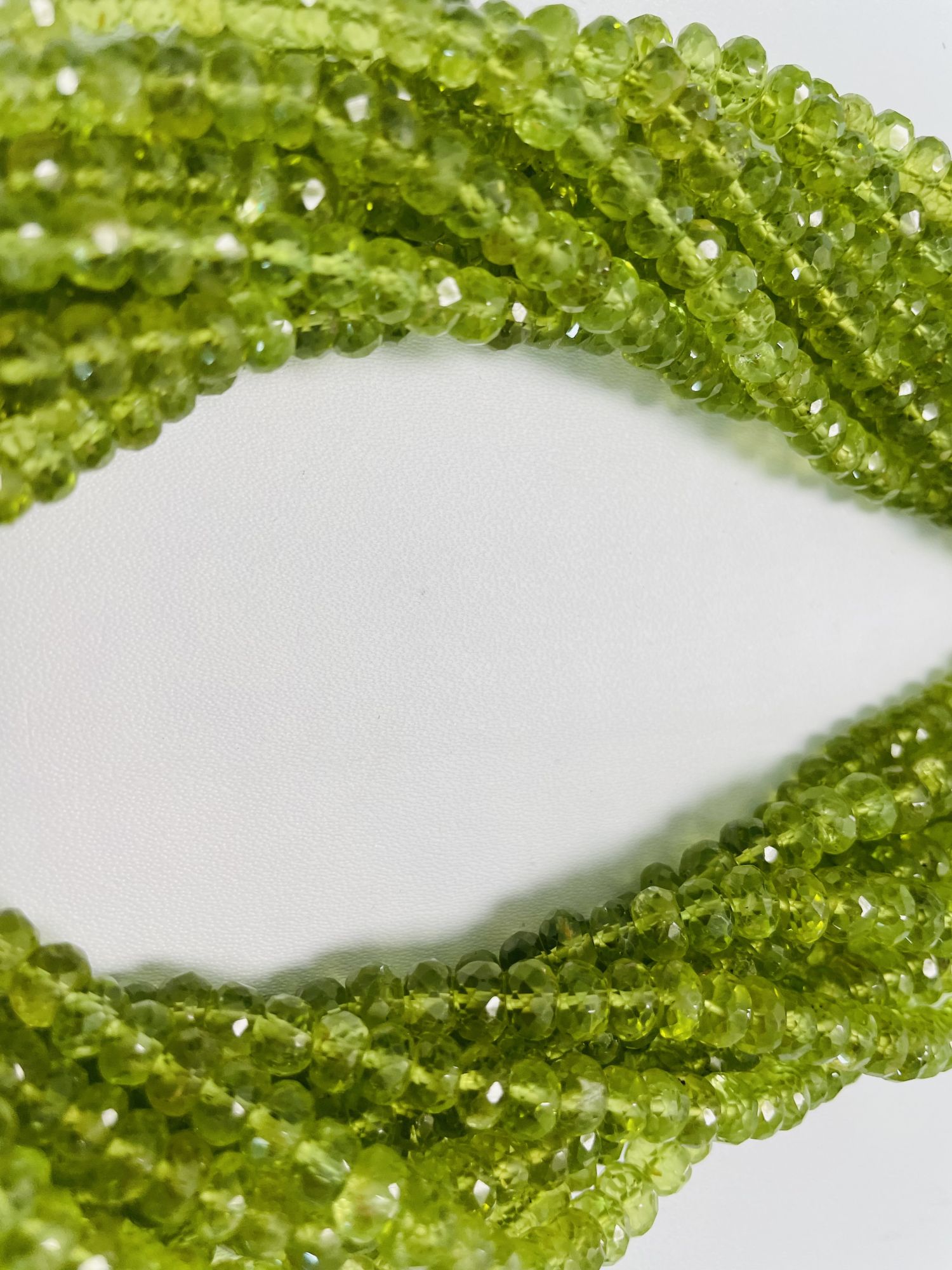 Peridot Rondelle Faceted