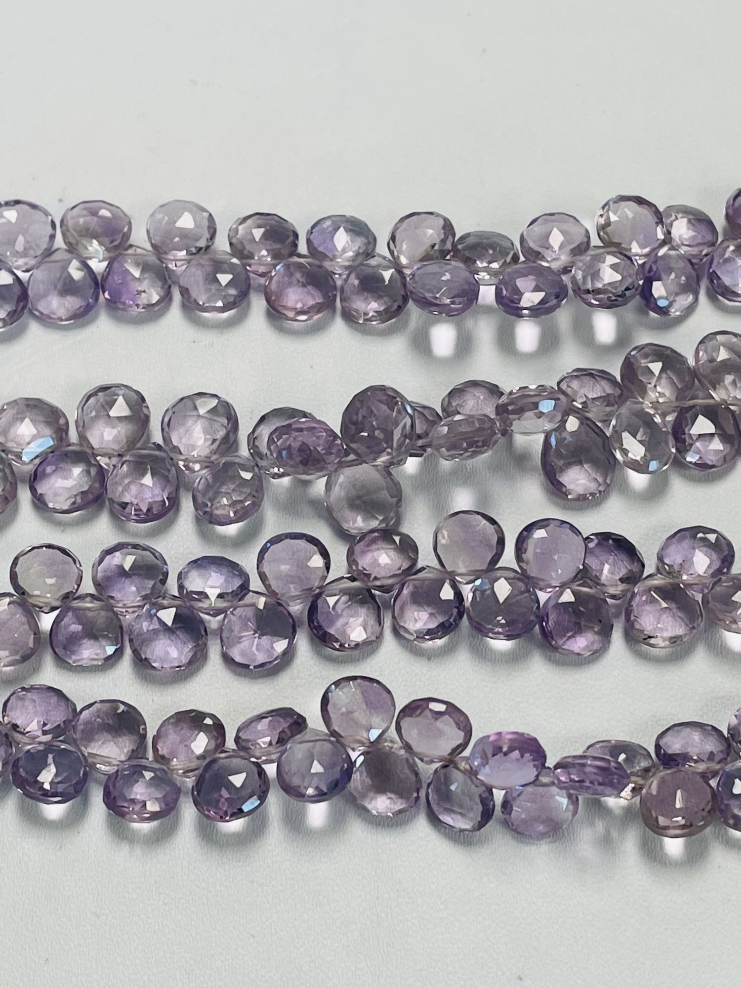 Pink Amethyst Heart Faceted