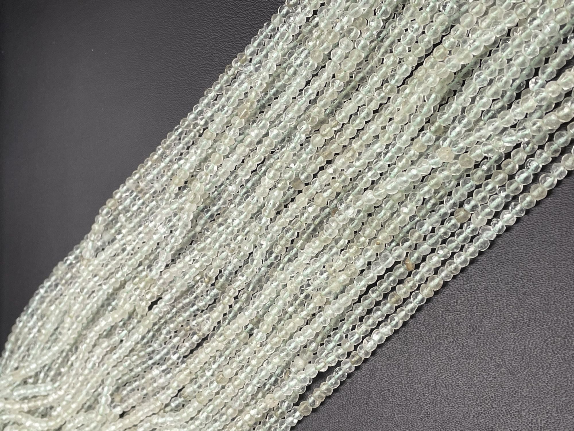 Green Amethyst Rondelle Faceted