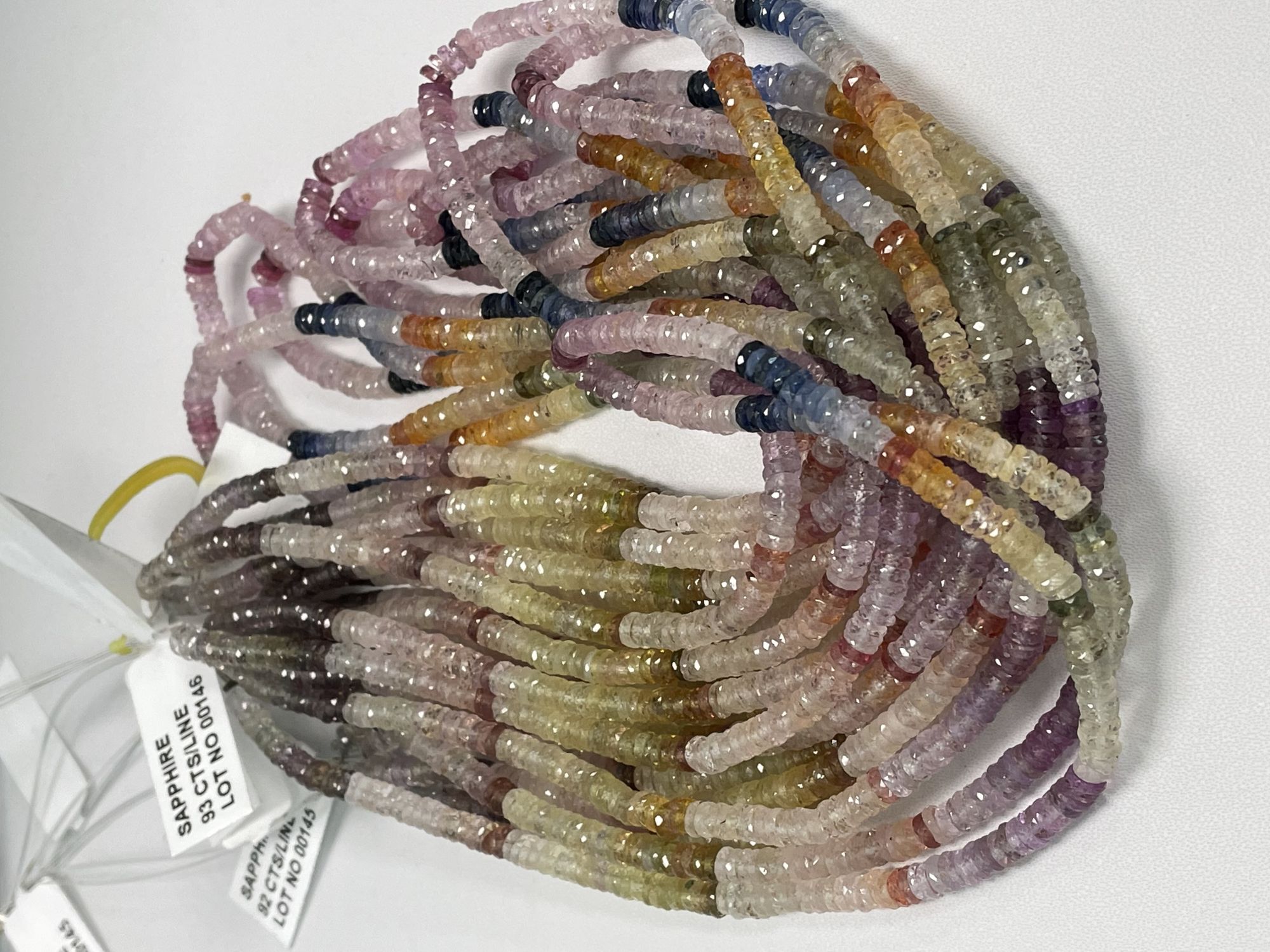 Multi Color Sapphire Tire Faceted