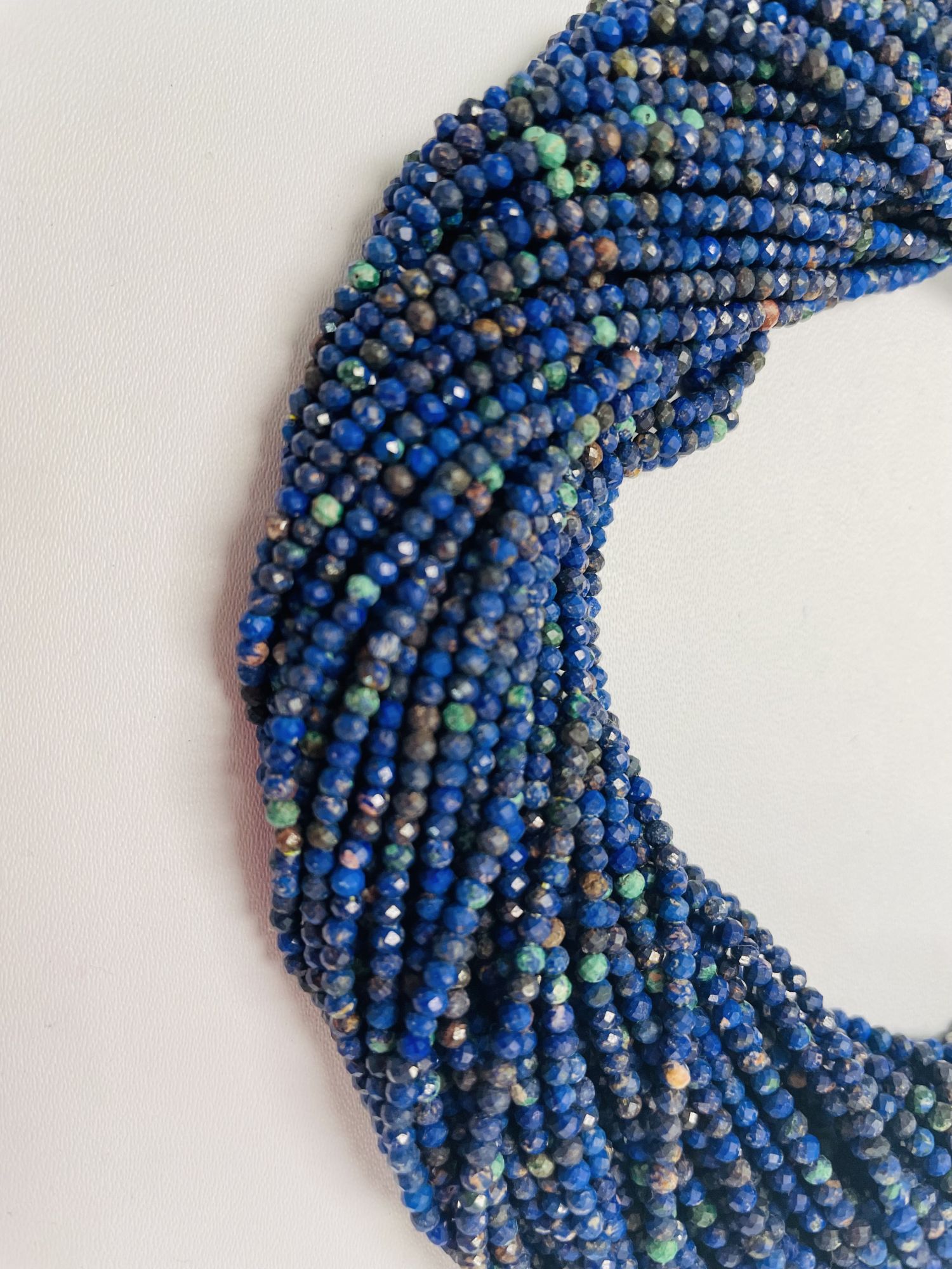 Azurite Rondelle Facted