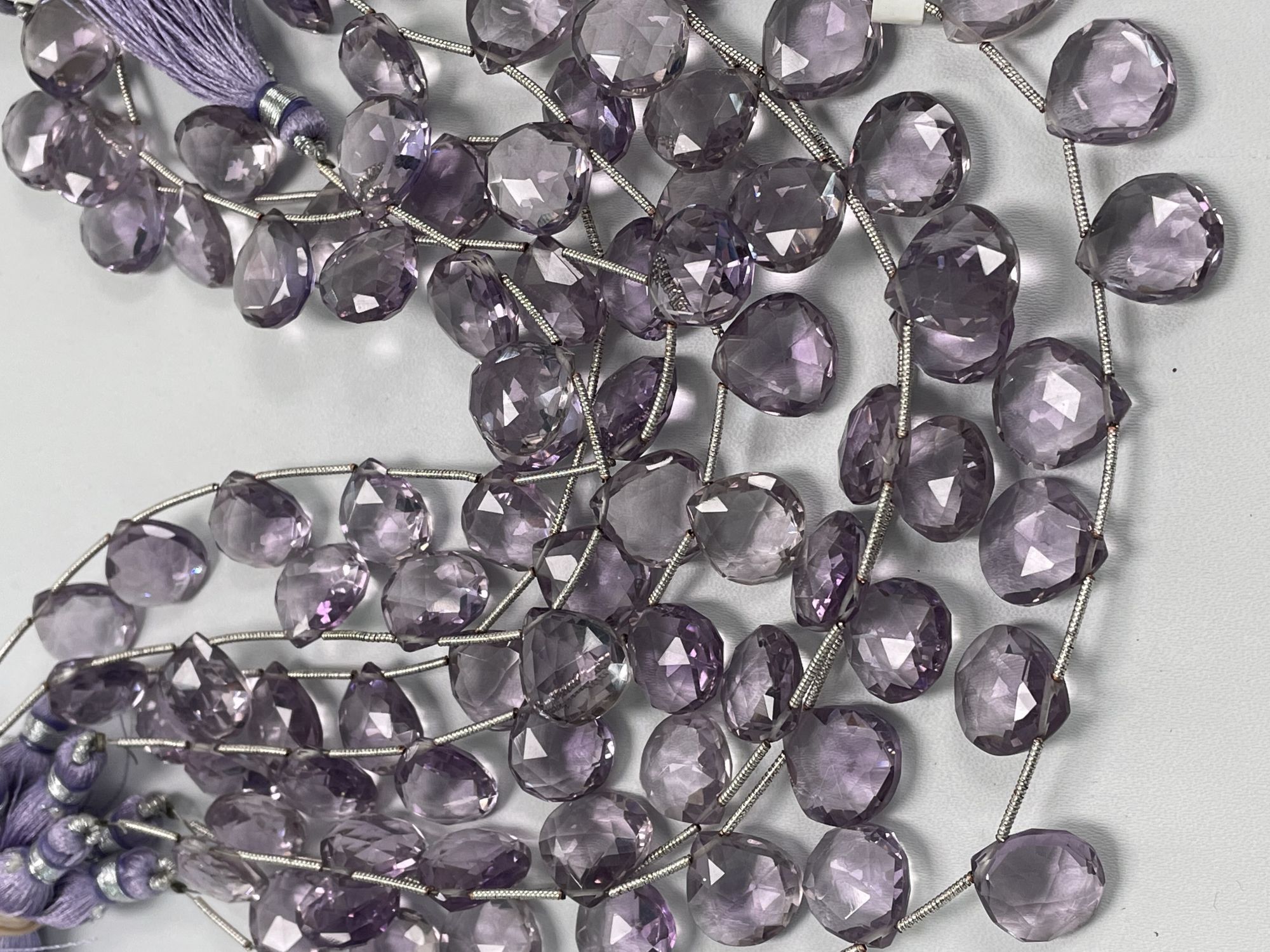 Pink Amethyst Heart Faceted