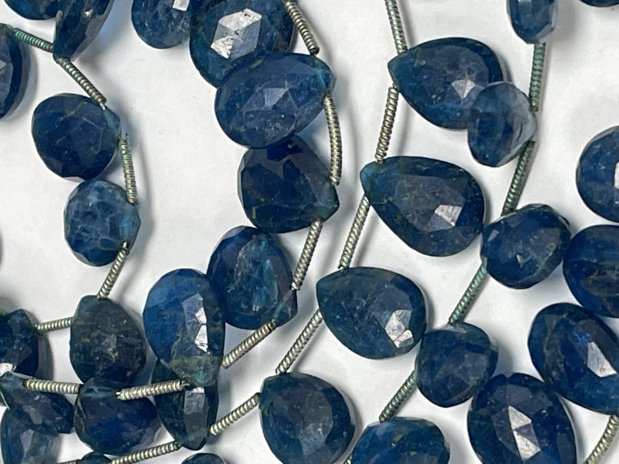 Blue Apatite Pear Faceted
