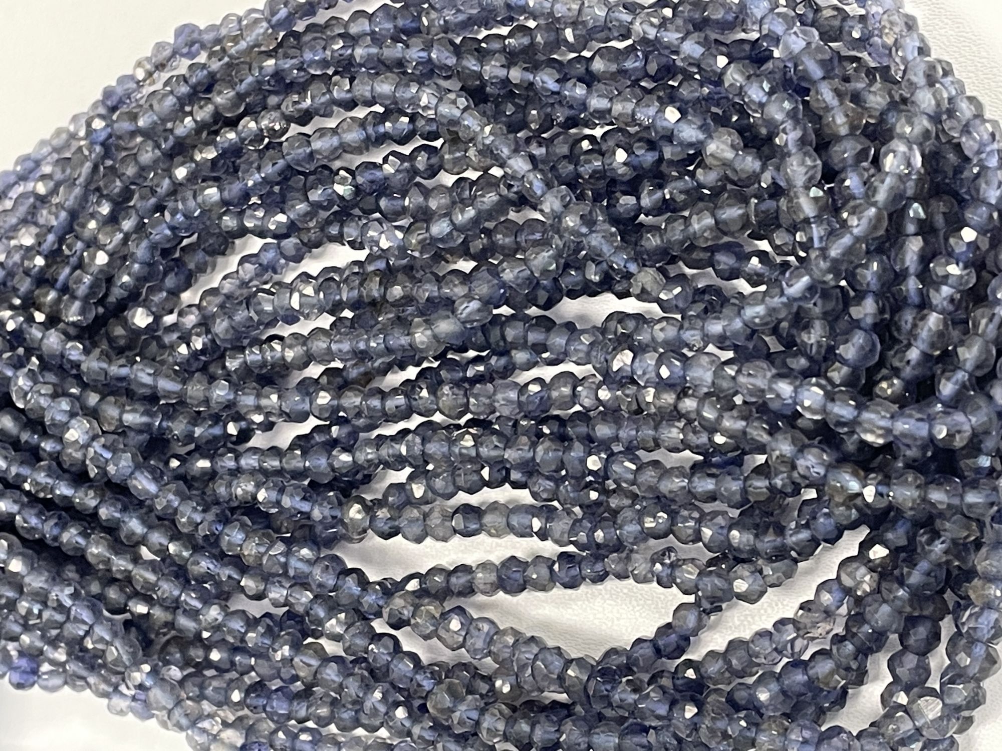 Iolite Rondelle Faceted