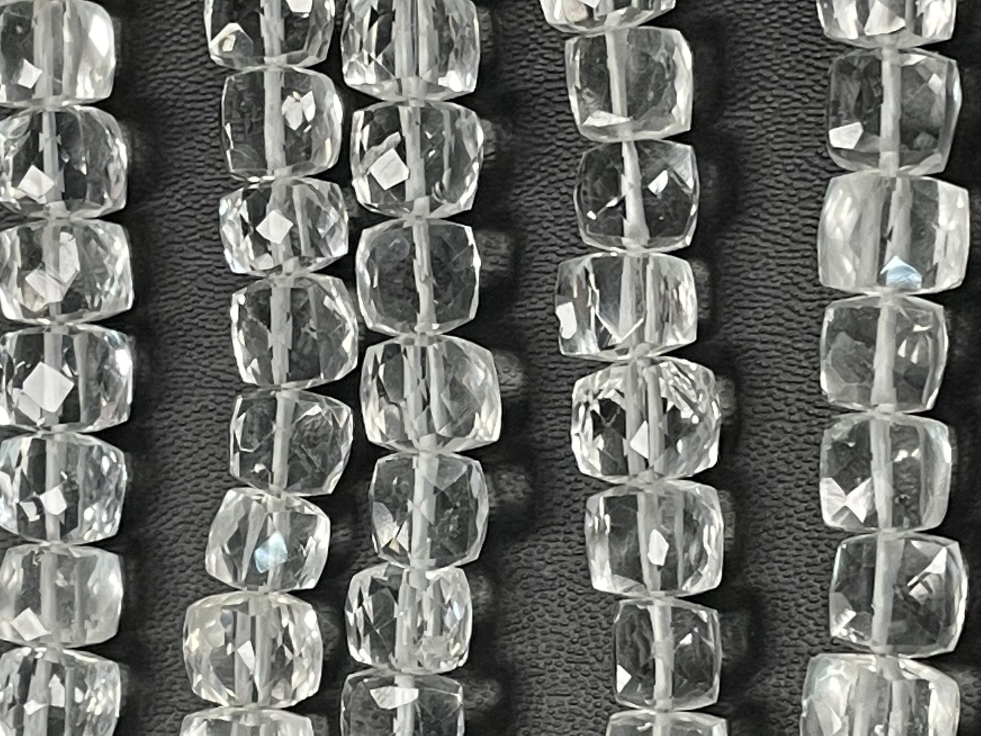 Crystal Quartz Cube Faceted