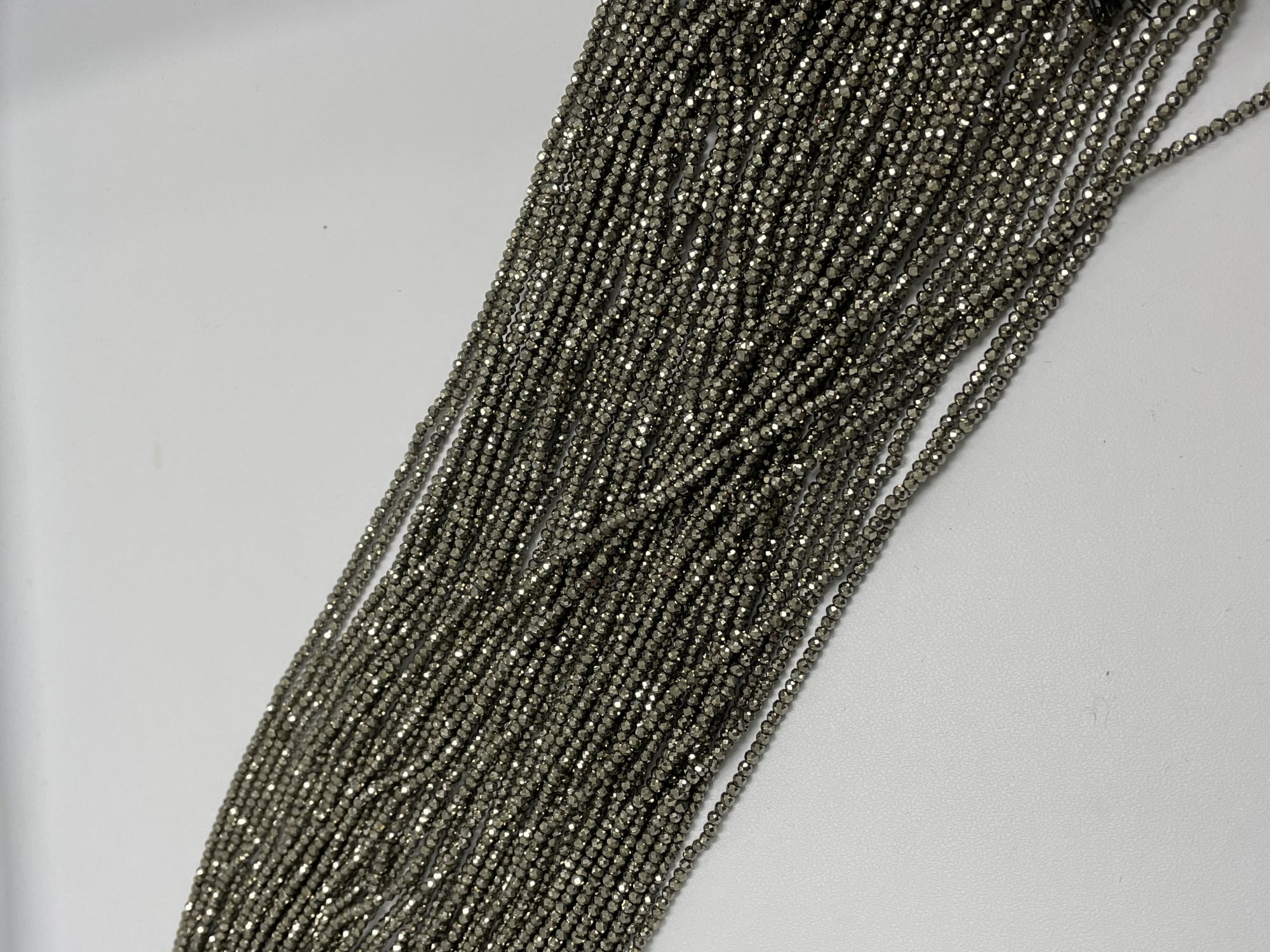 Mystic Pyrite Rondelle Faceted