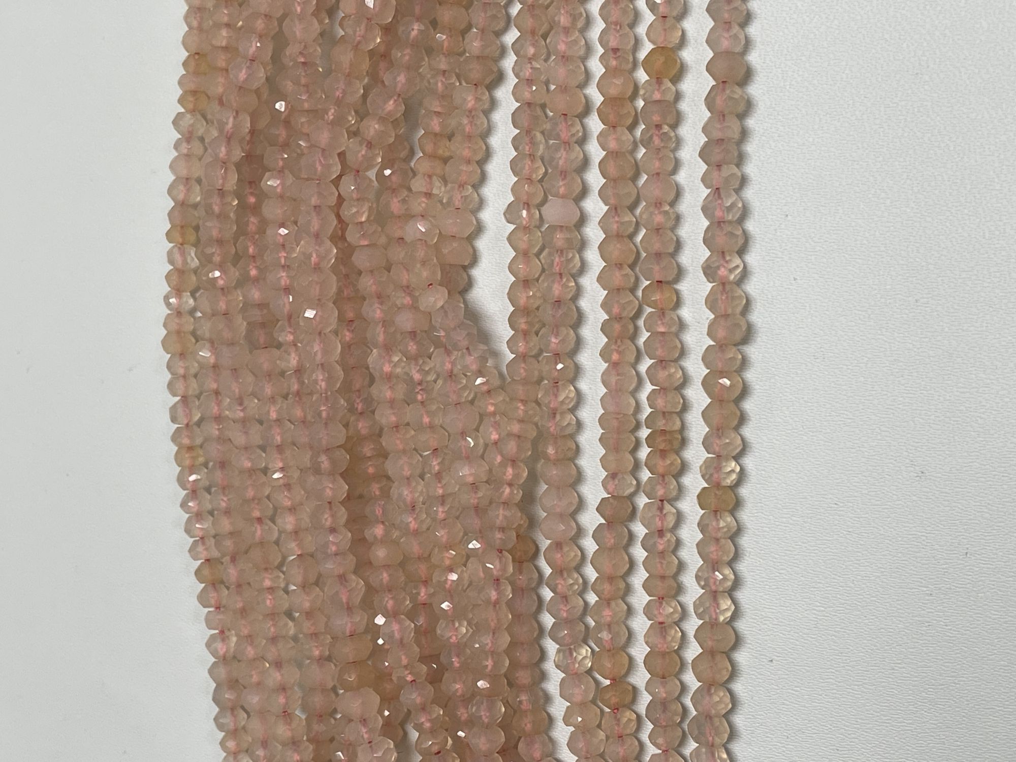 Rose Quartz Rondelle Faceted