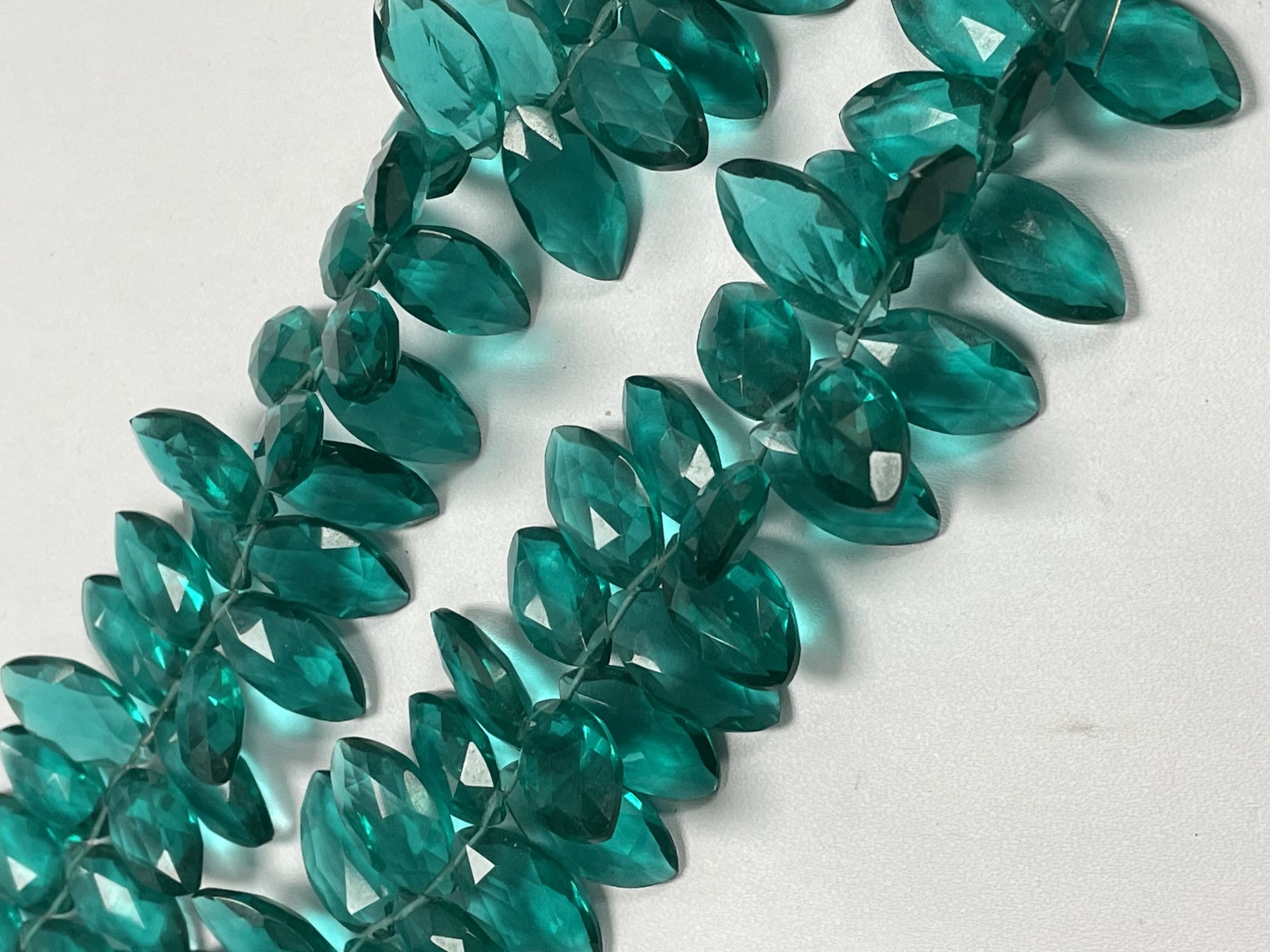 Teal Hydro Quartz Marquise Faceted