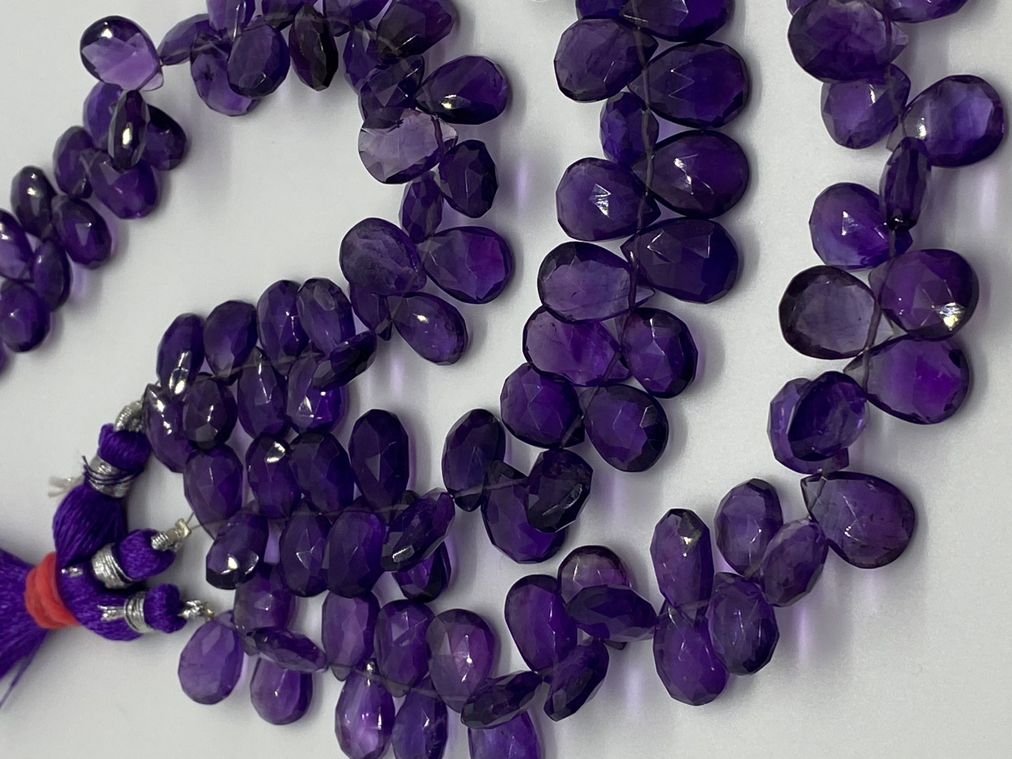 Purple Amethyst Pears Faceted